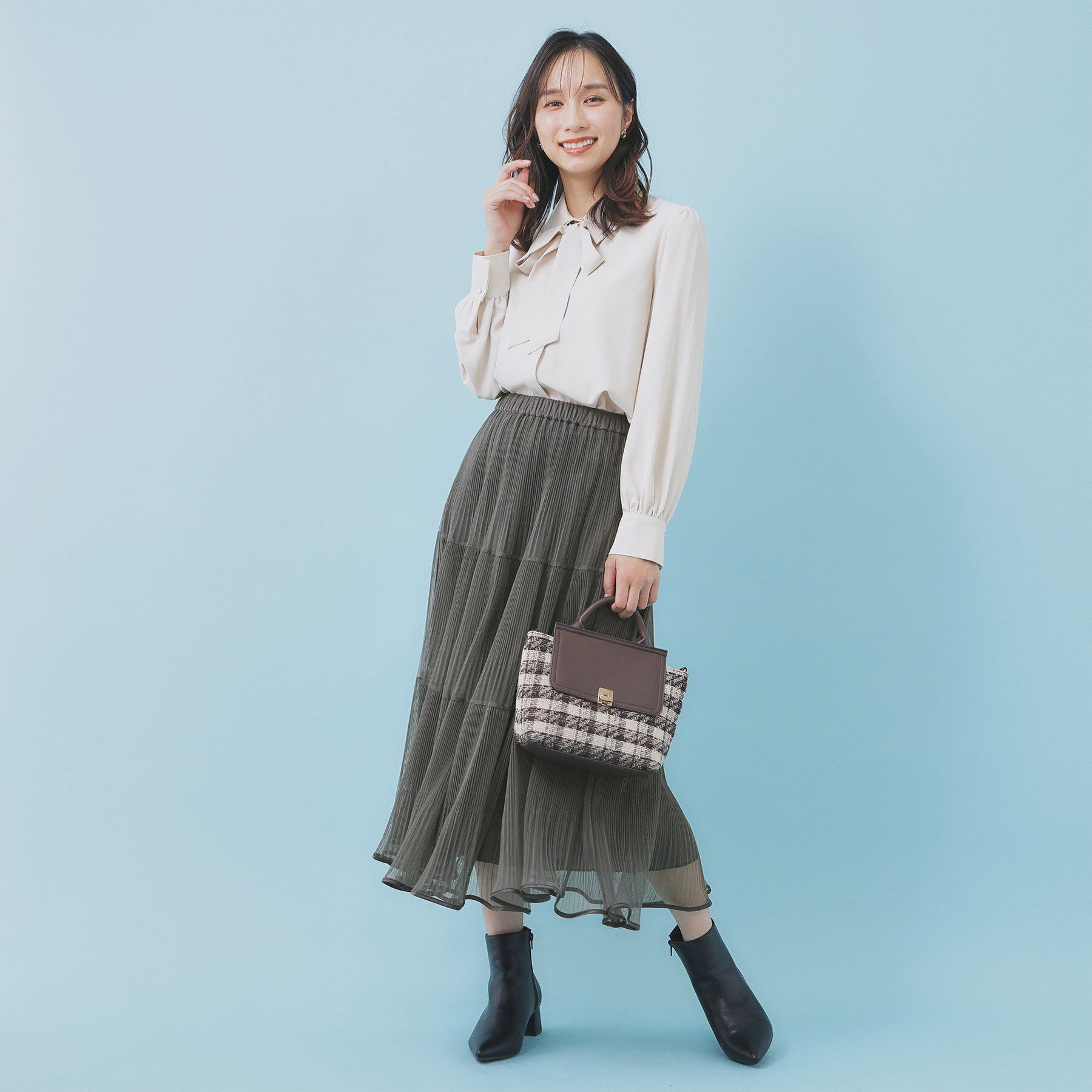 index「リバーシブルチュールティアードフレアスカート【洗濯機OK】」|スカート|