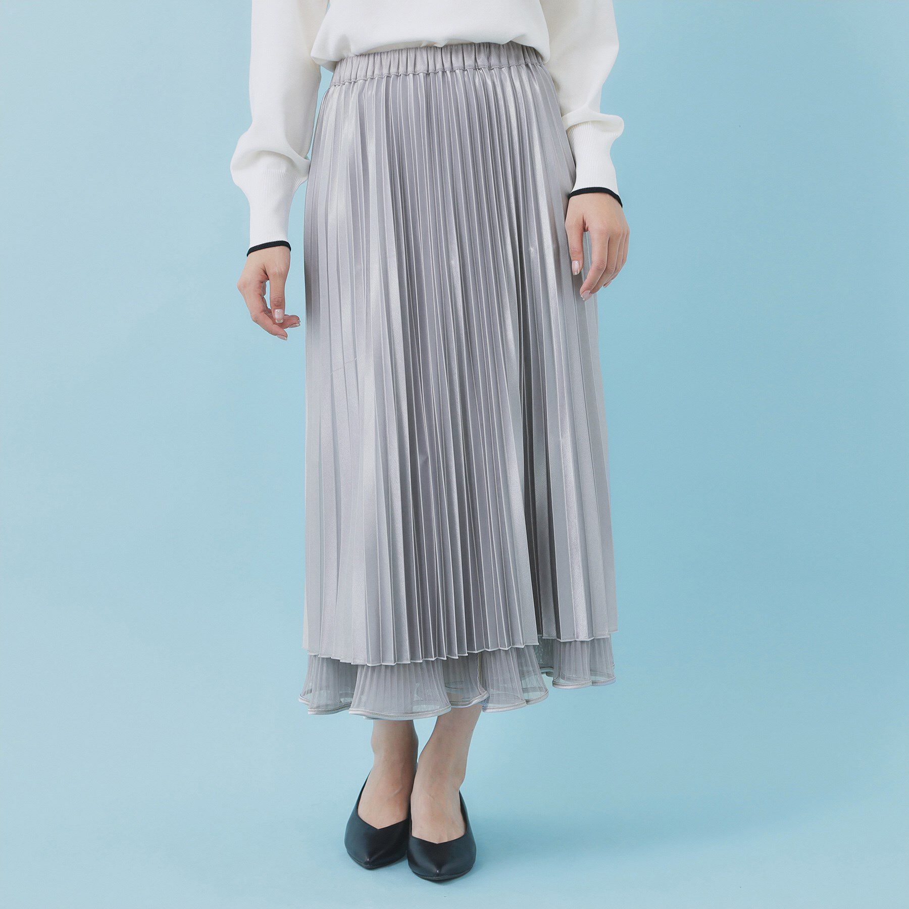 index「リバーシブルチュールティアードフレアスカート【洗濯機OK】」|スカート|