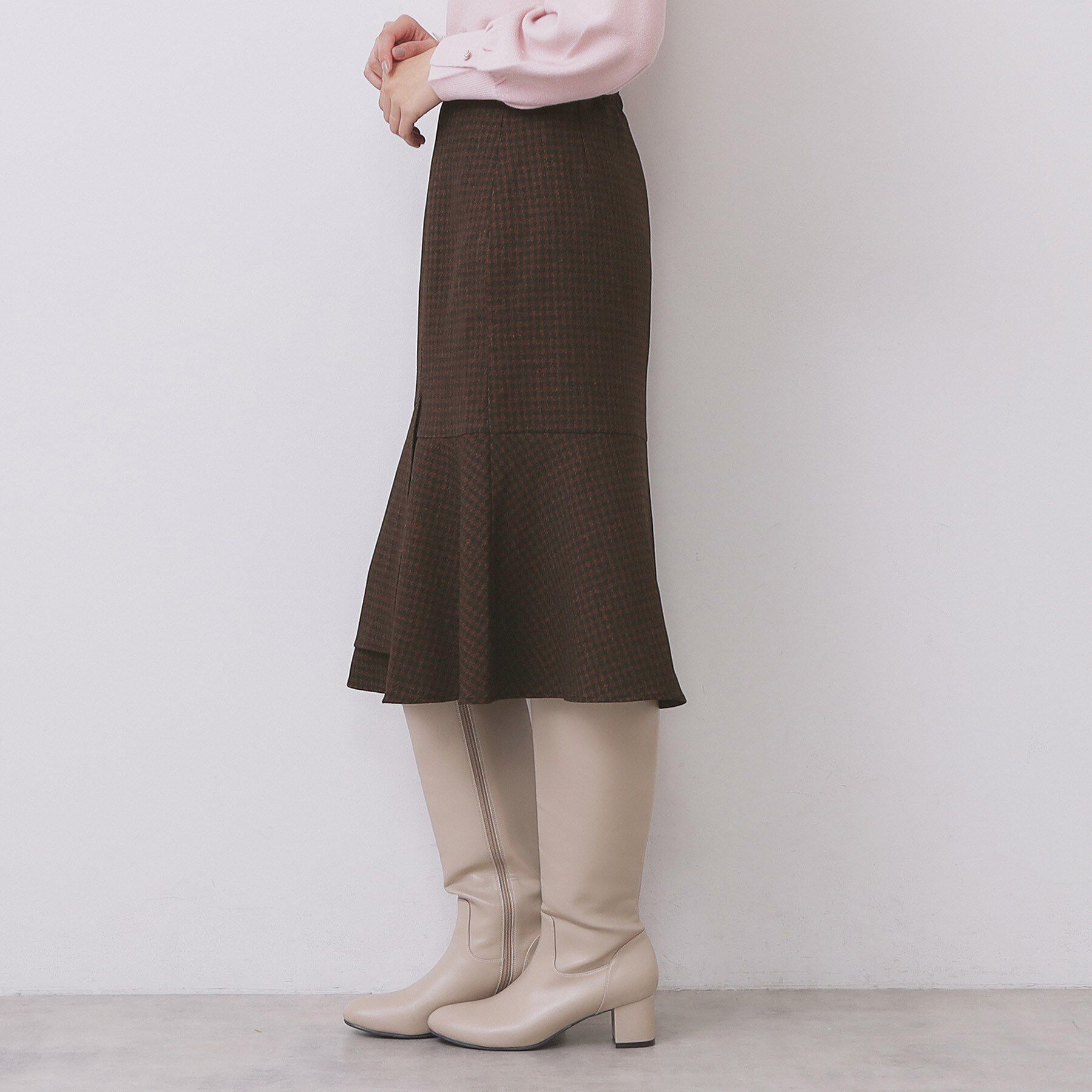 index「カルゼツイードアシメフレアスカート【洗濯機OK/防シワ/イージーアイロン/抗ピル】」|スカート|