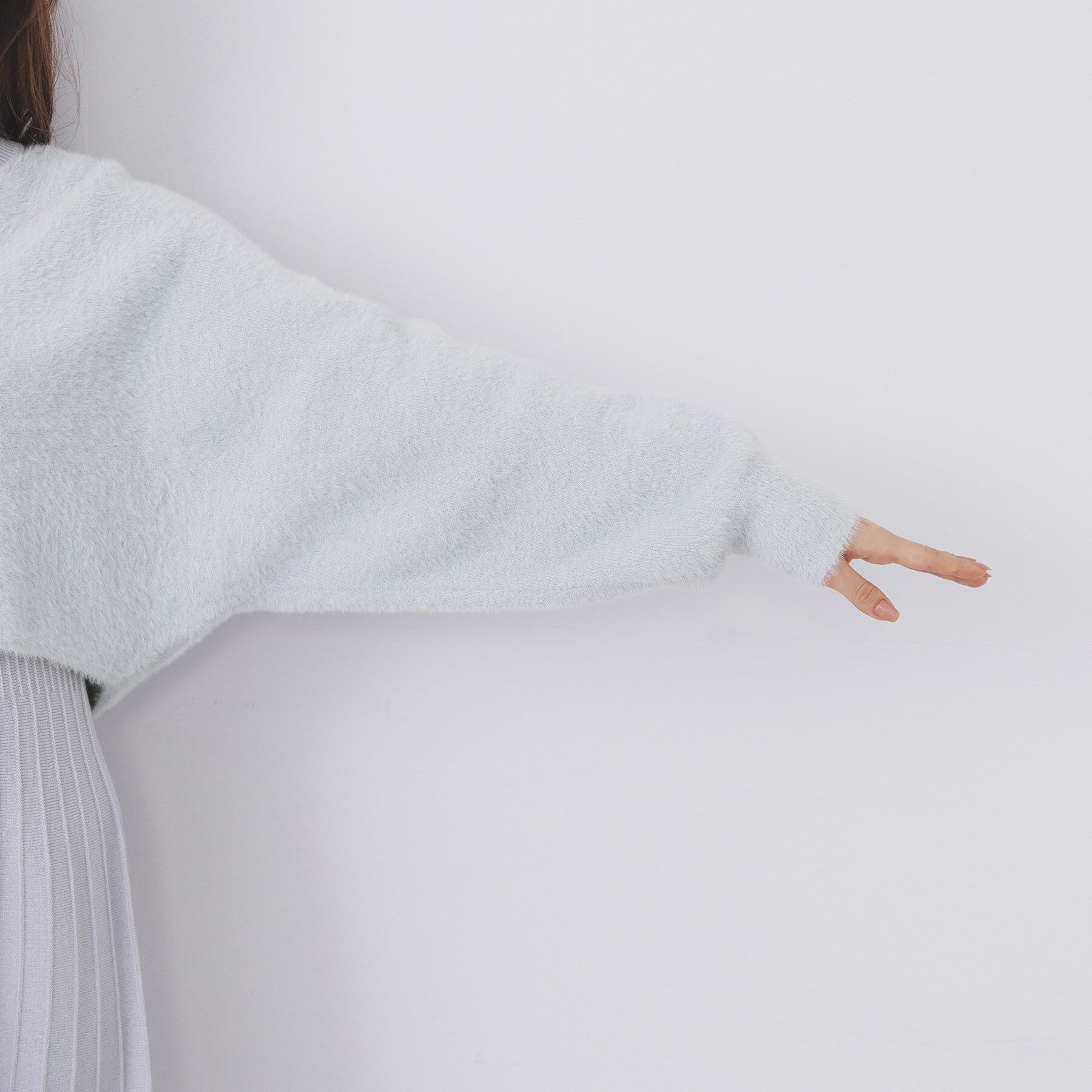 index「ラメフェザープルオーバーセット ニットワンピース【洗濯機OK】《XS～LL》」|スーツ|