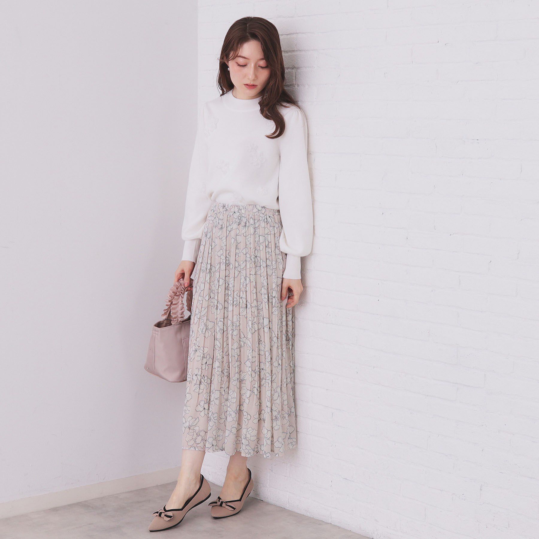 index「選べる丈 シフォンプリーツスカート【洗濯機OK/イージーアイロン/防シワ】《6col》」|スカート|