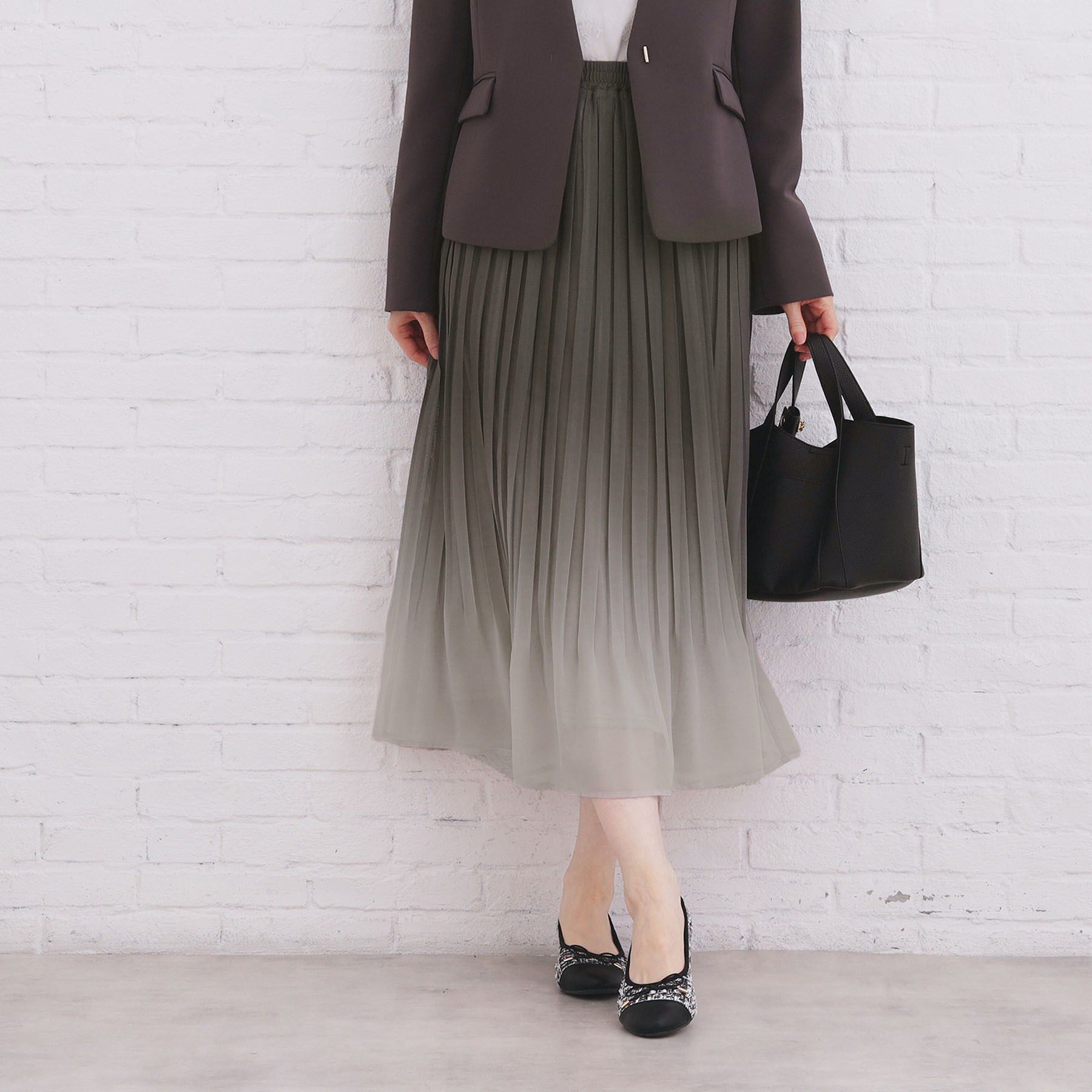 index「選べる丈 シフォンプリーツスカート【洗濯機OK/イージーアイロン/防シワ】《6col》」|スカート|