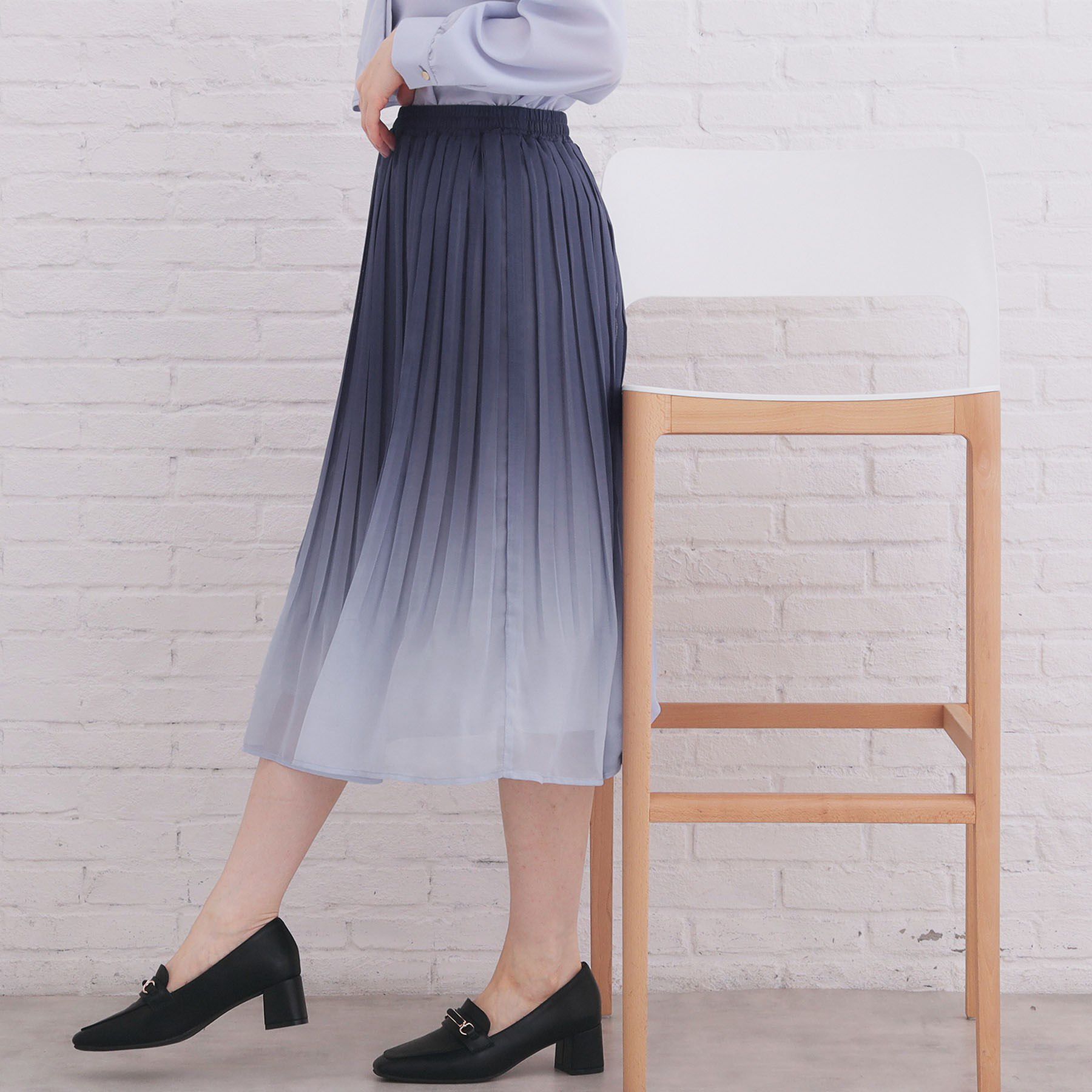 index「選べる丈 シフォンプリーツスカート【洗濯機OK/イージーアイロン/防シワ】《6col》」|スカート|