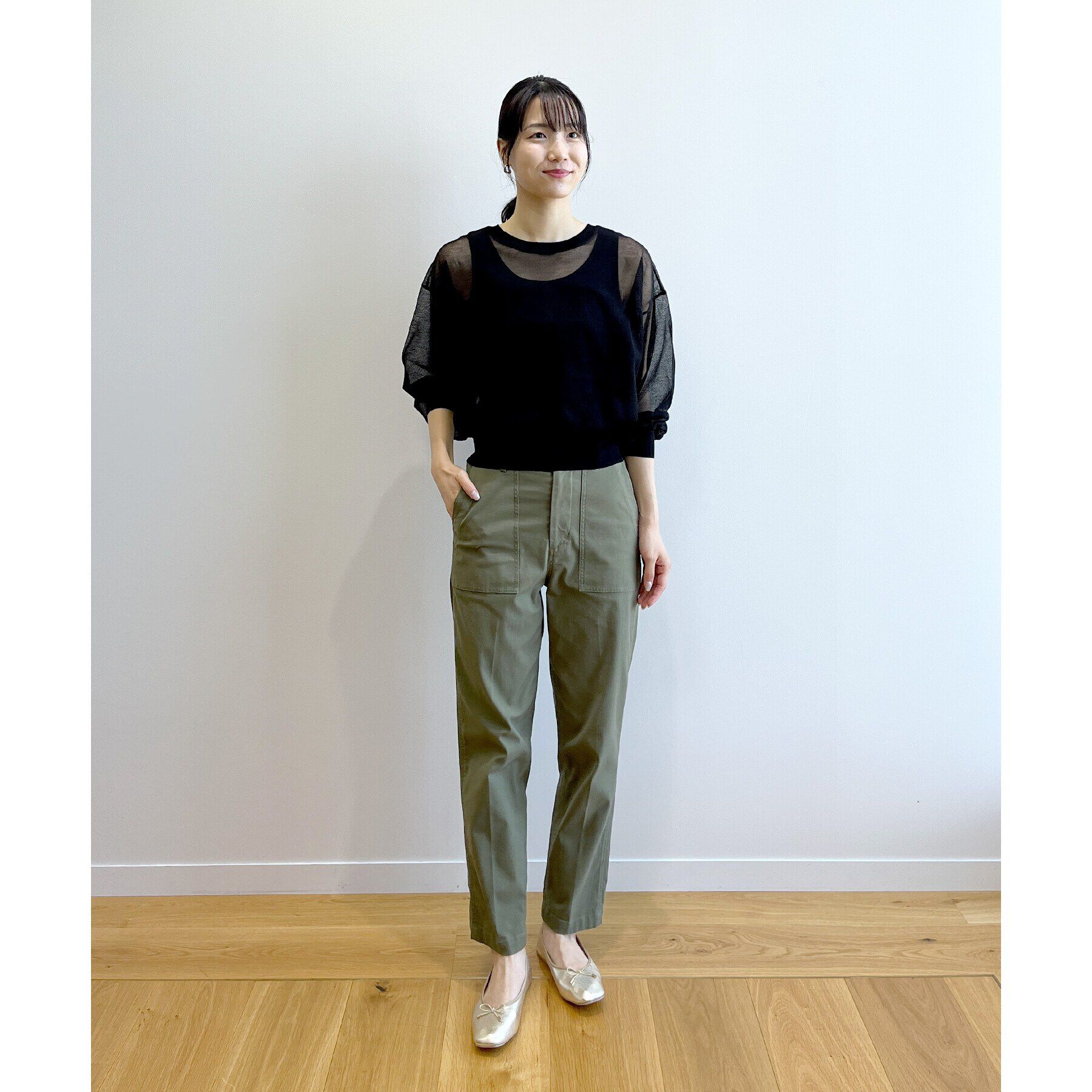 OPAQUE.CLIP「ストレッチベイカーパンツ/オーガニックコットン混【洗濯機洗い可/ストレッチ】」|その他|