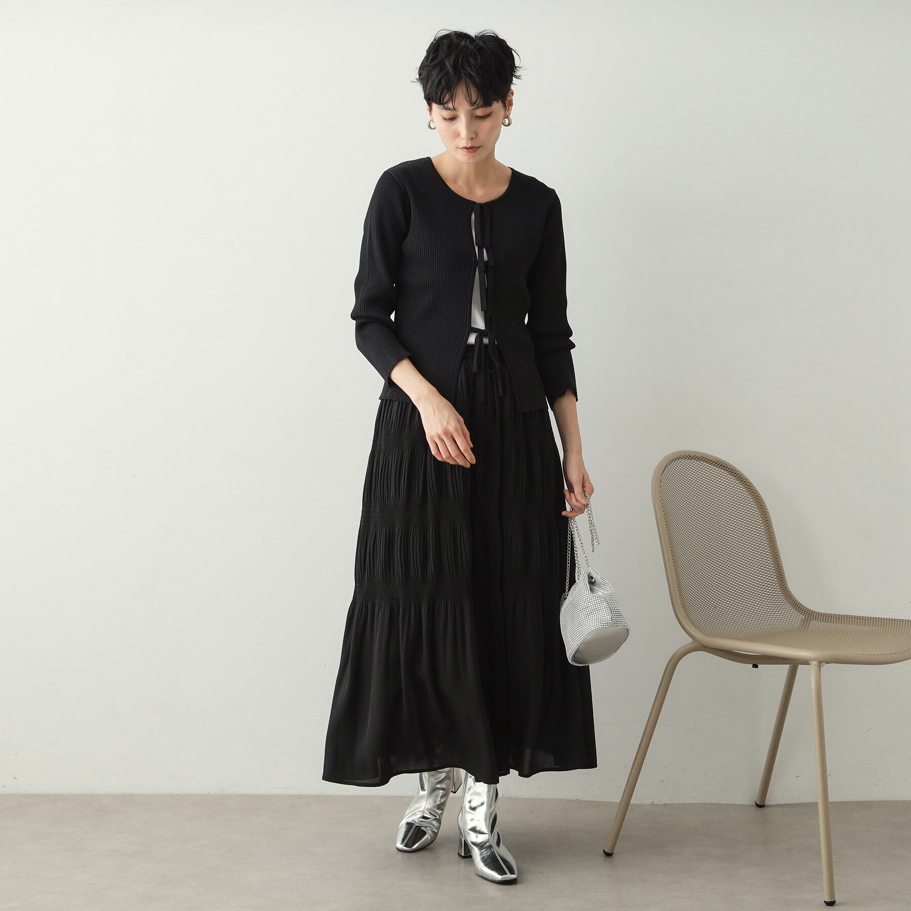 OPAQUE.CLIP「マジョリカプリーツフレアスカート【洗濯機洗い可】」|スカート|