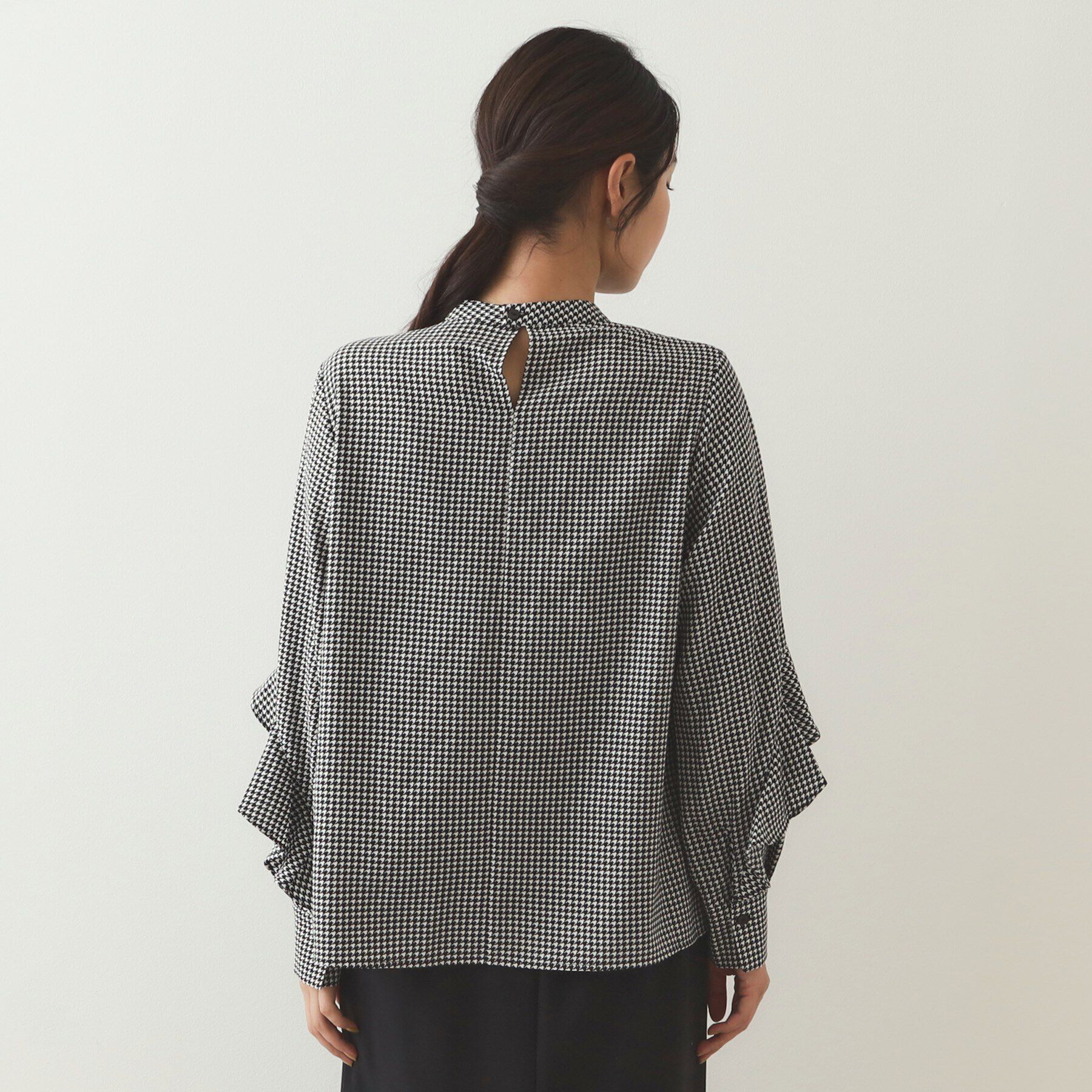 OPAQUE.CLIP「フリルスリーブブラウス【洗濯機洗い可】」|シャツ・ブラウス|