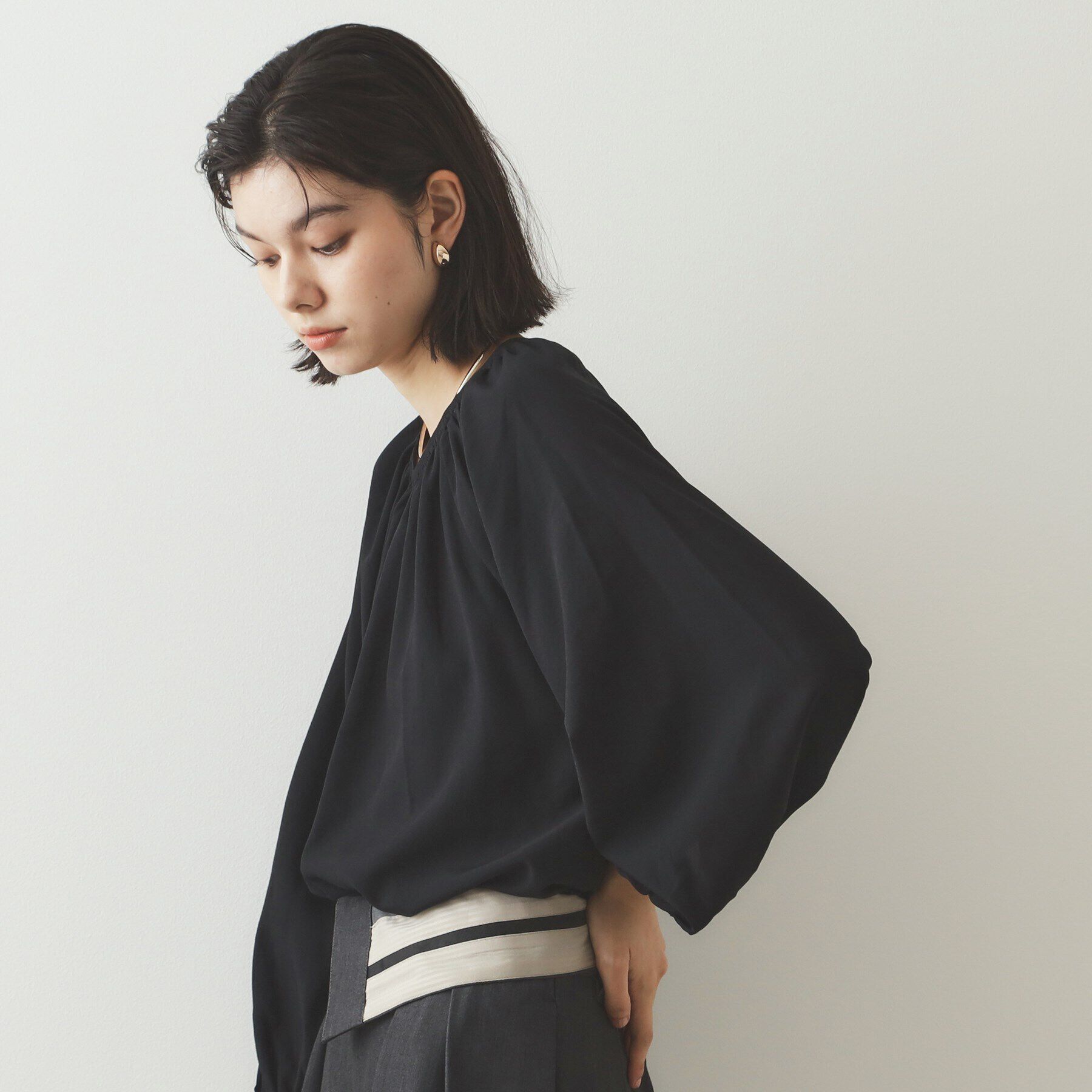 OPAQUE.CLIP「キャンディスリーブブラウス【洗濯機洗い可】」|シャツ・ブラウス|