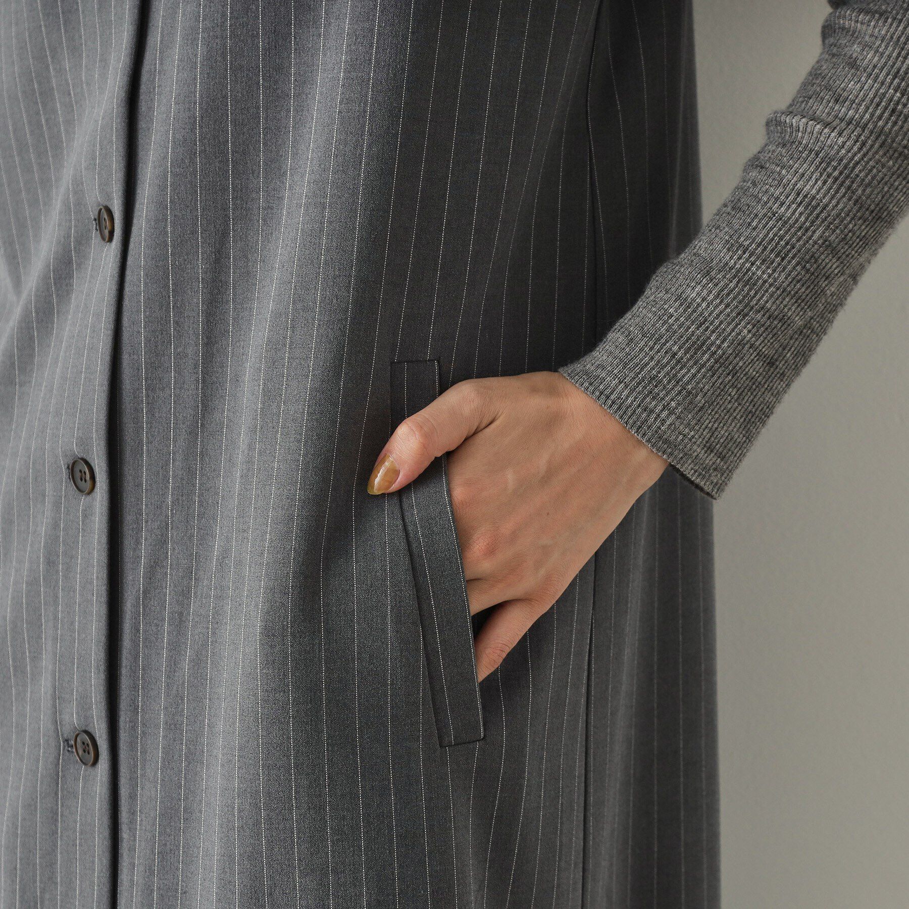 OPAQUE.CLIP「2WAY Vネックジャンパースカート【洗える】」|ワンピース|