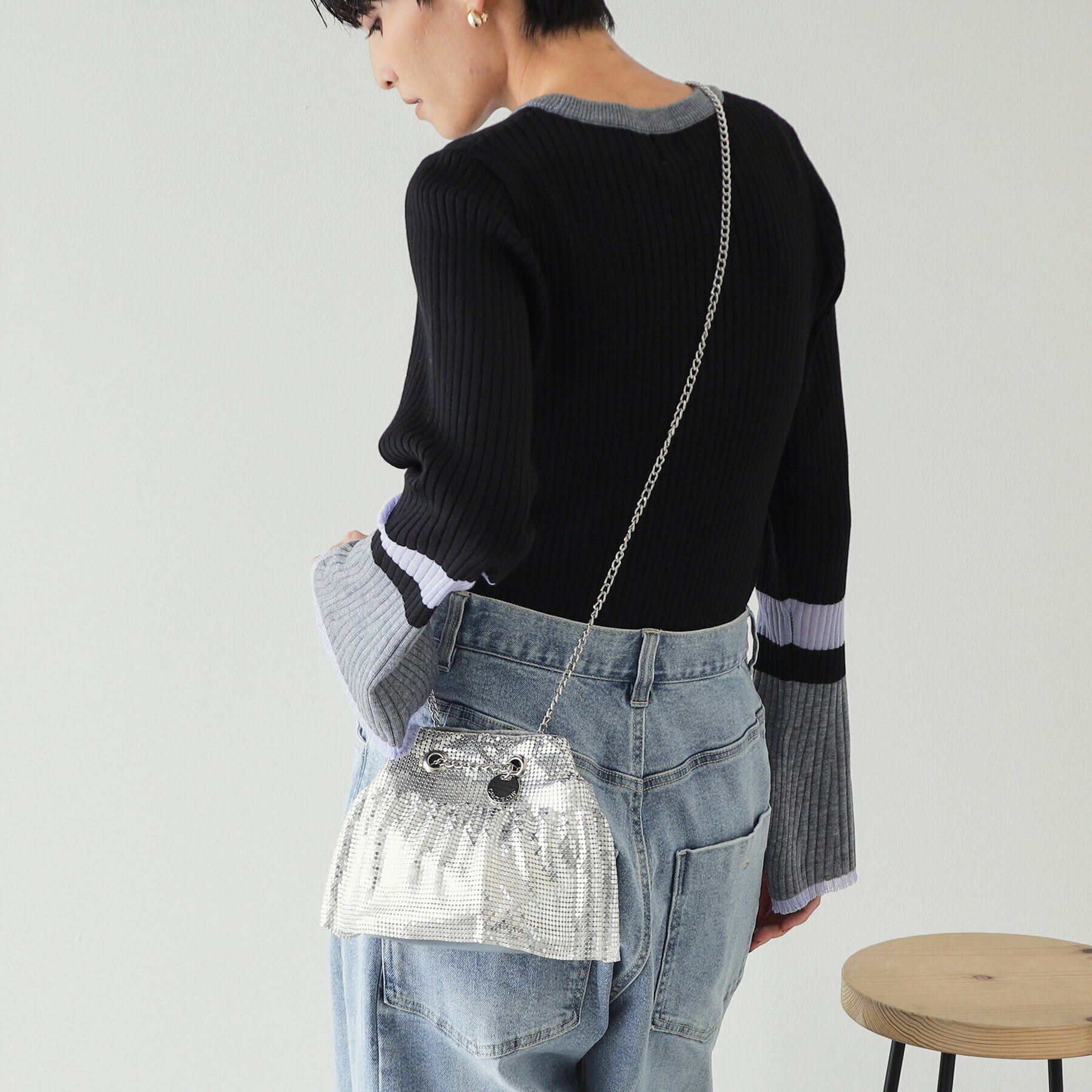 OPAQUE.CLIP「【2WAY】メタルメッシュフリルミニショルダーバッグ」|ショルダー・メッセンジャー|