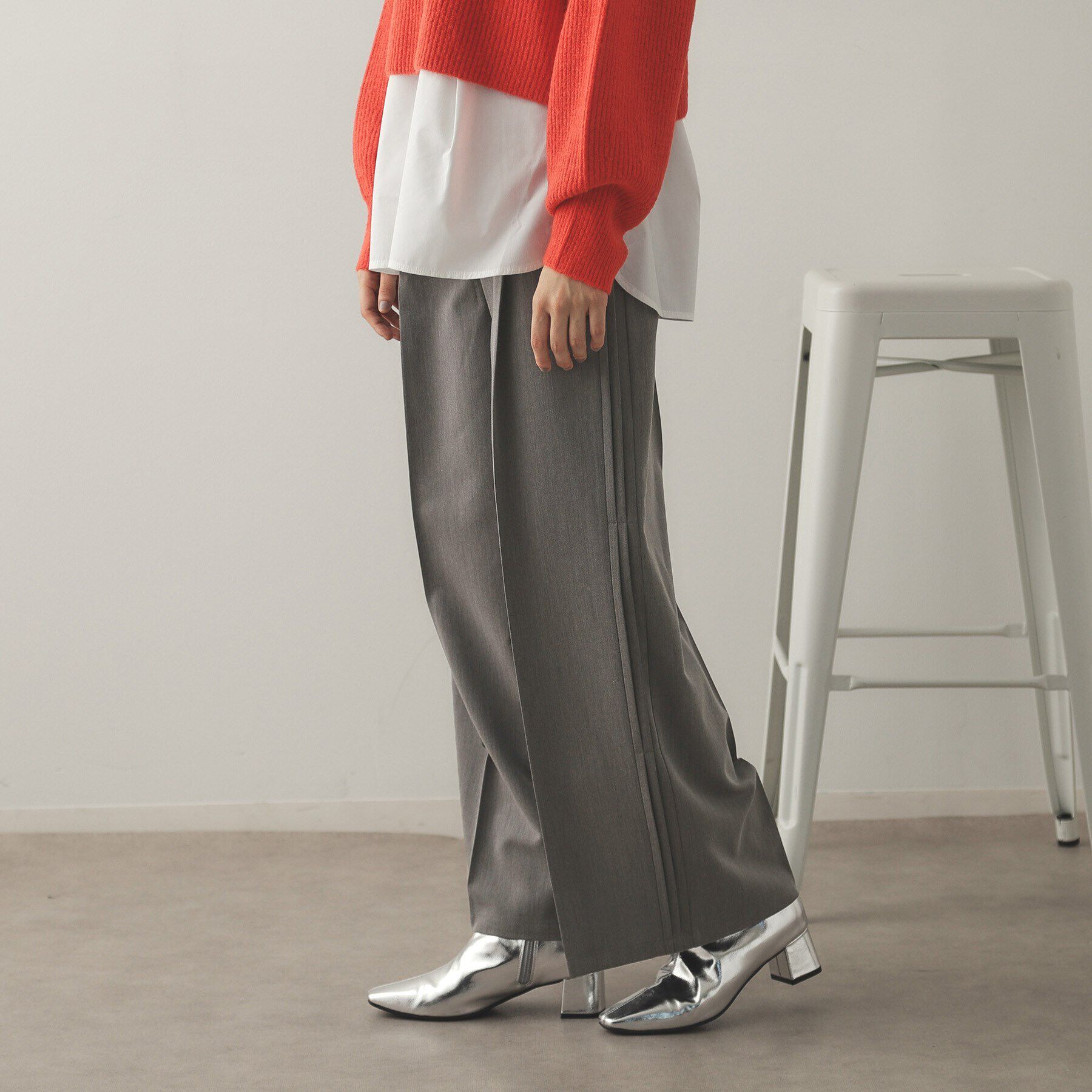 OPAQUE.CLIP「サイドタックワイドパンツ【洗濯機洗い可】」|その他|