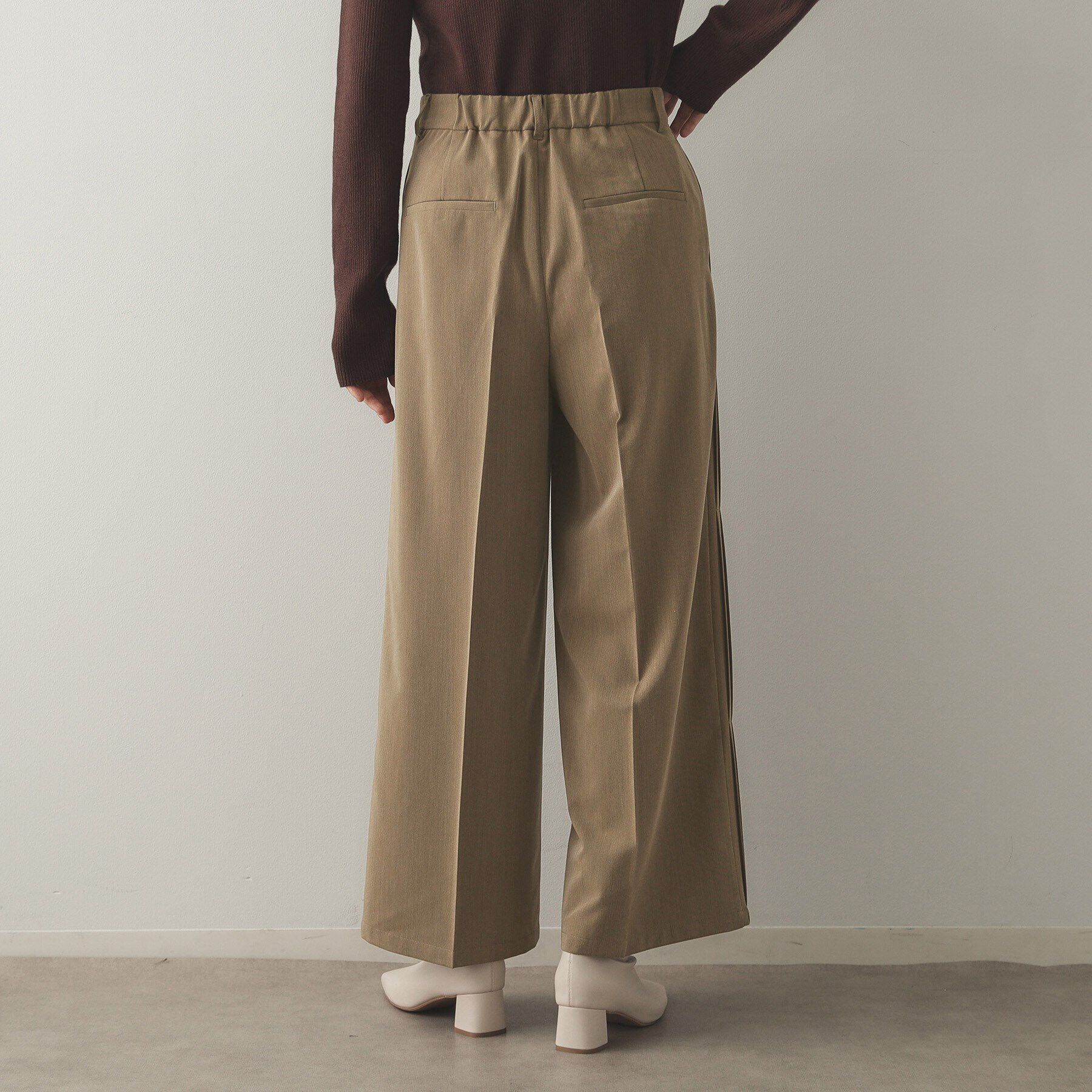 OPAQUE.CLIP「サイドタックワイドパンツ【洗濯機洗い可】」|その他|