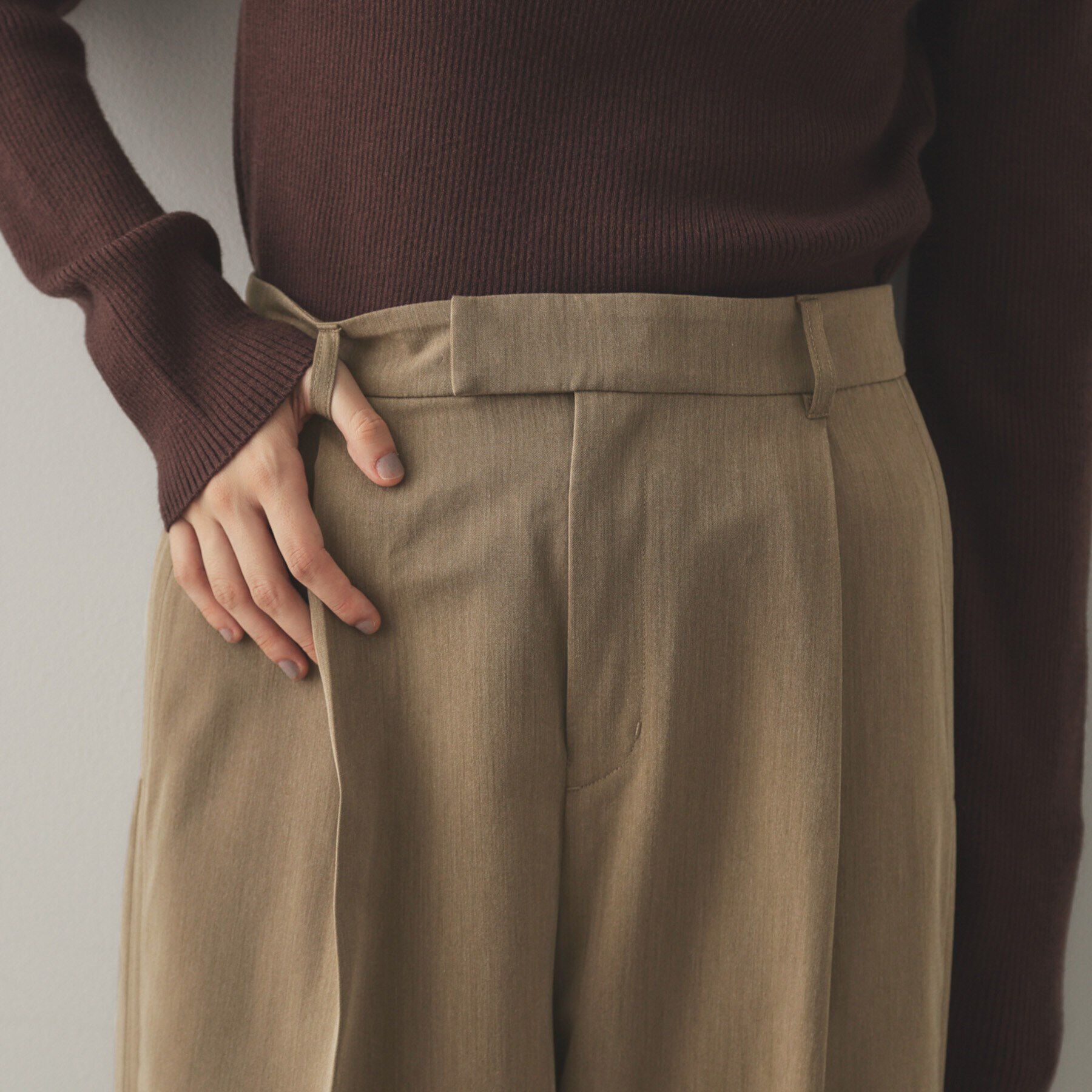 OPAQUE.CLIP「サイドタックワイドパンツ【洗濯機洗い可】」|その他|