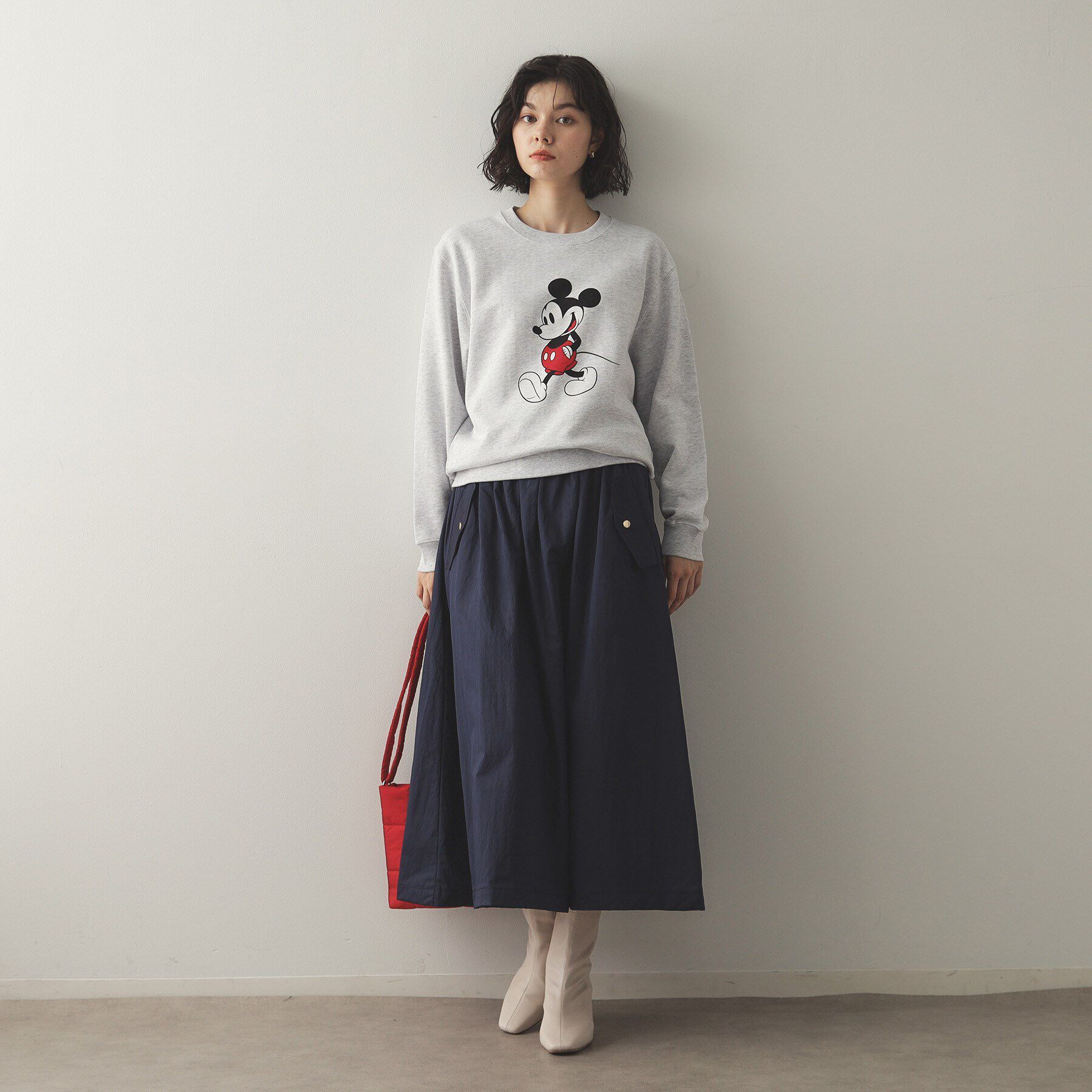 OPAQUE.CLIP「ミリタリーデザインフレアスカート【洗濯機洗い可】」|スカート|