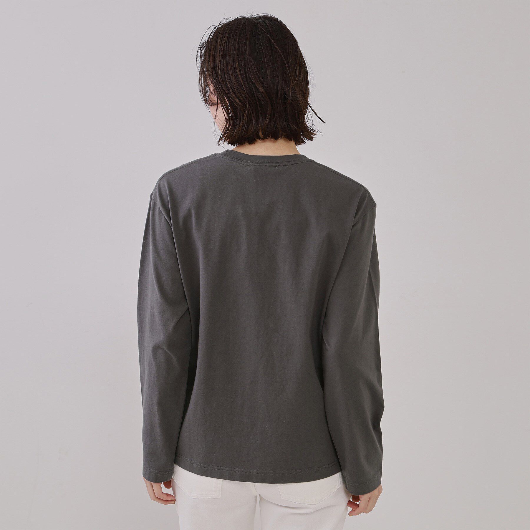 OPAQUE.CLIP「フォトプリントロングTシャツ【洗濯機洗い可】」|Tシャツ・カットソー|