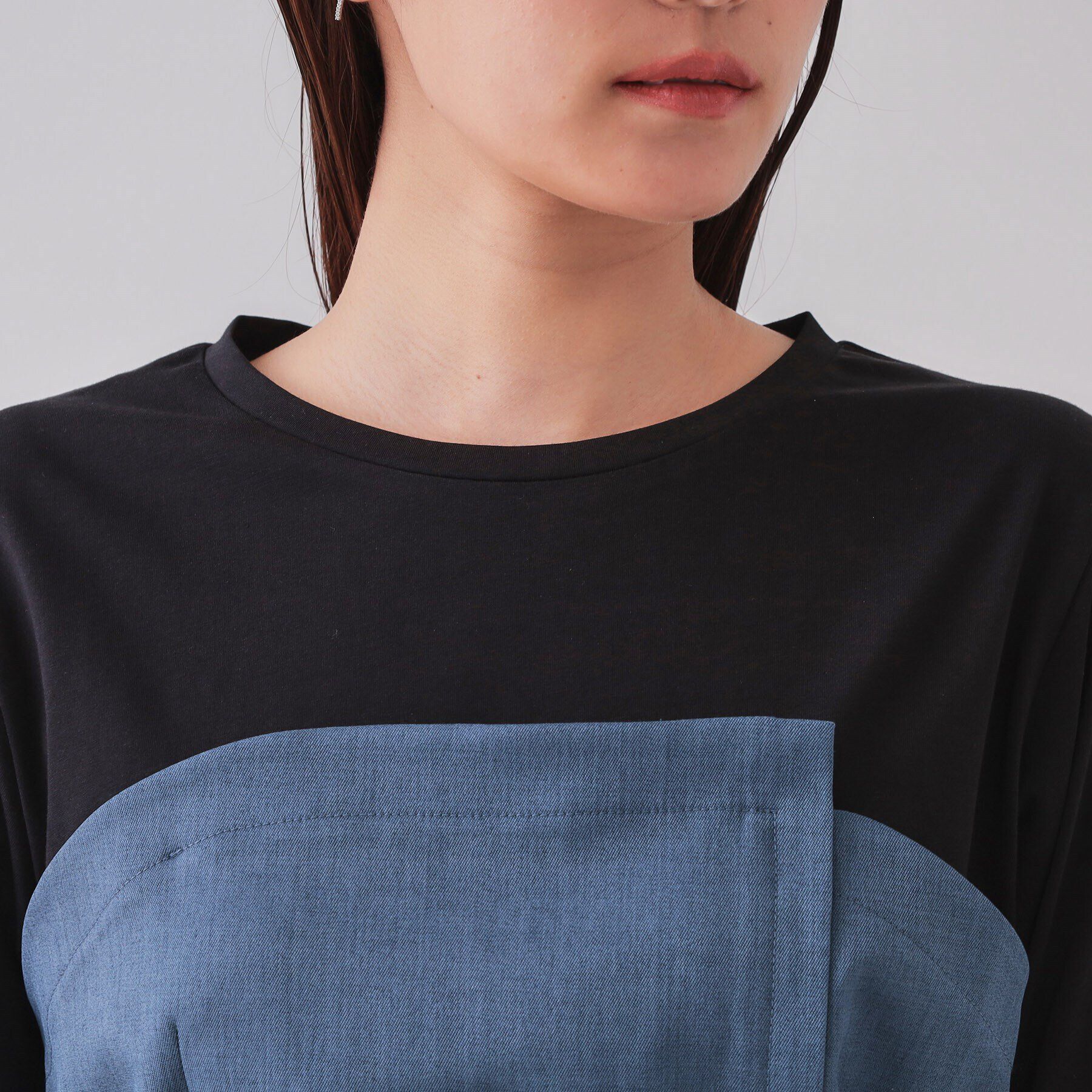 OPAQUE.CLIP「ベルト付ビスチェドッキングカットソー【洗濯機洗い可】」|Tシャツ・カットソー|