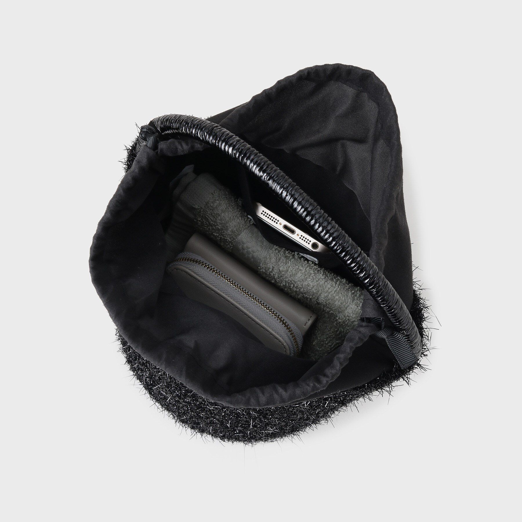 OPAQUE.CLIP「ラメバスケット調バケットバッグ」|ハンドバッグ|