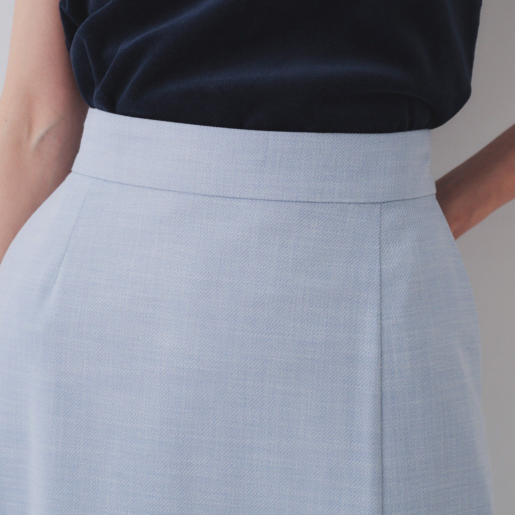 OPAQUE.CLIP「メランジナローフレアスカート／セットアップ対応可【洗濯機洗い可】」|スカート|