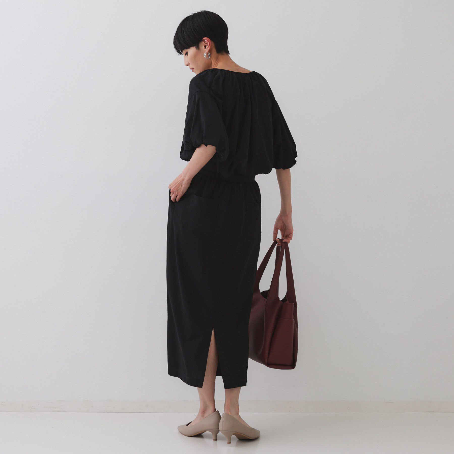 OPAQUE.CLIP「バルーンスリーブトップス/セットアップ対応【UVケア/接触冷感/洗濯機洗い可】」|Tシャツ・カットソー|