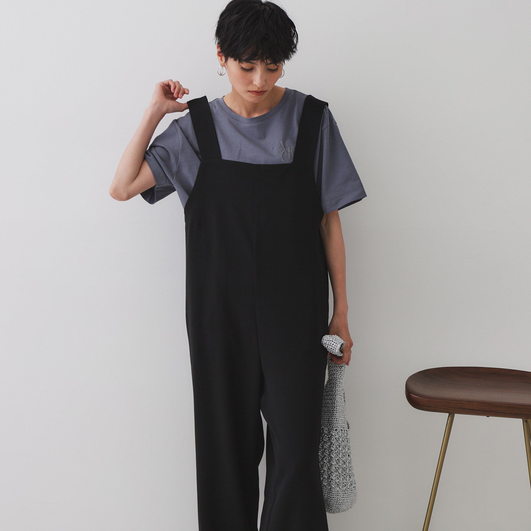 OPAQUE.CLIP「イージーサロペット【洗濯機洗い可】」|オールインワン|