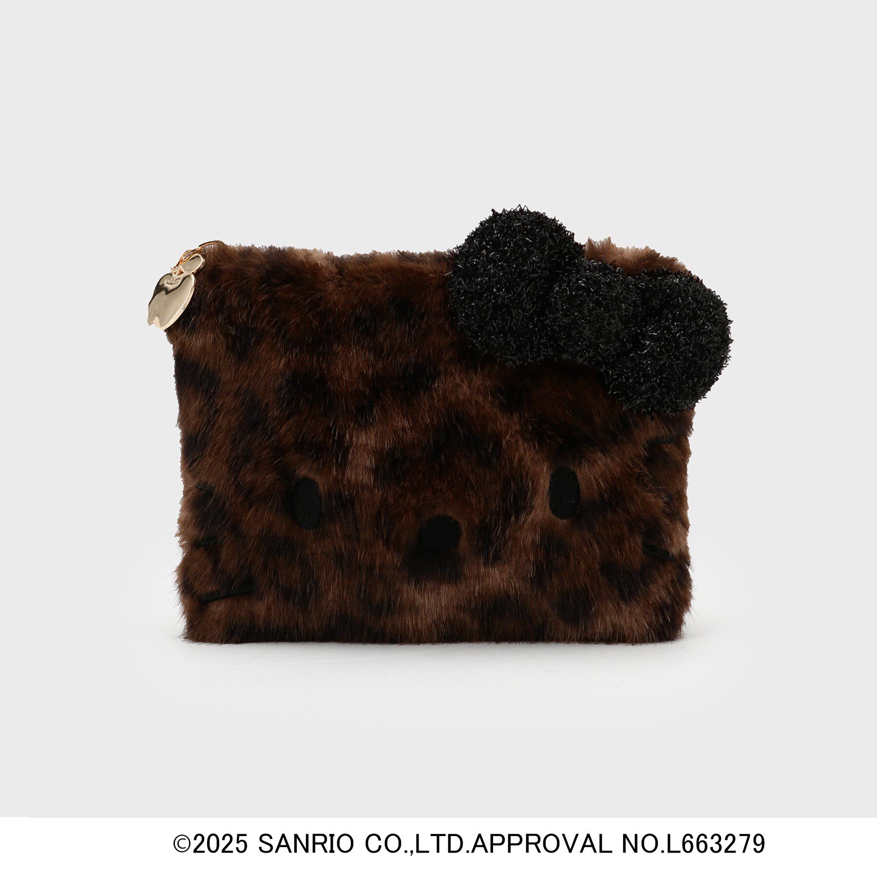 OPAQUE.CLIP「【ハローキティ】フラット型ふわふわポーチ」|ポーチ|ブラウン(244)