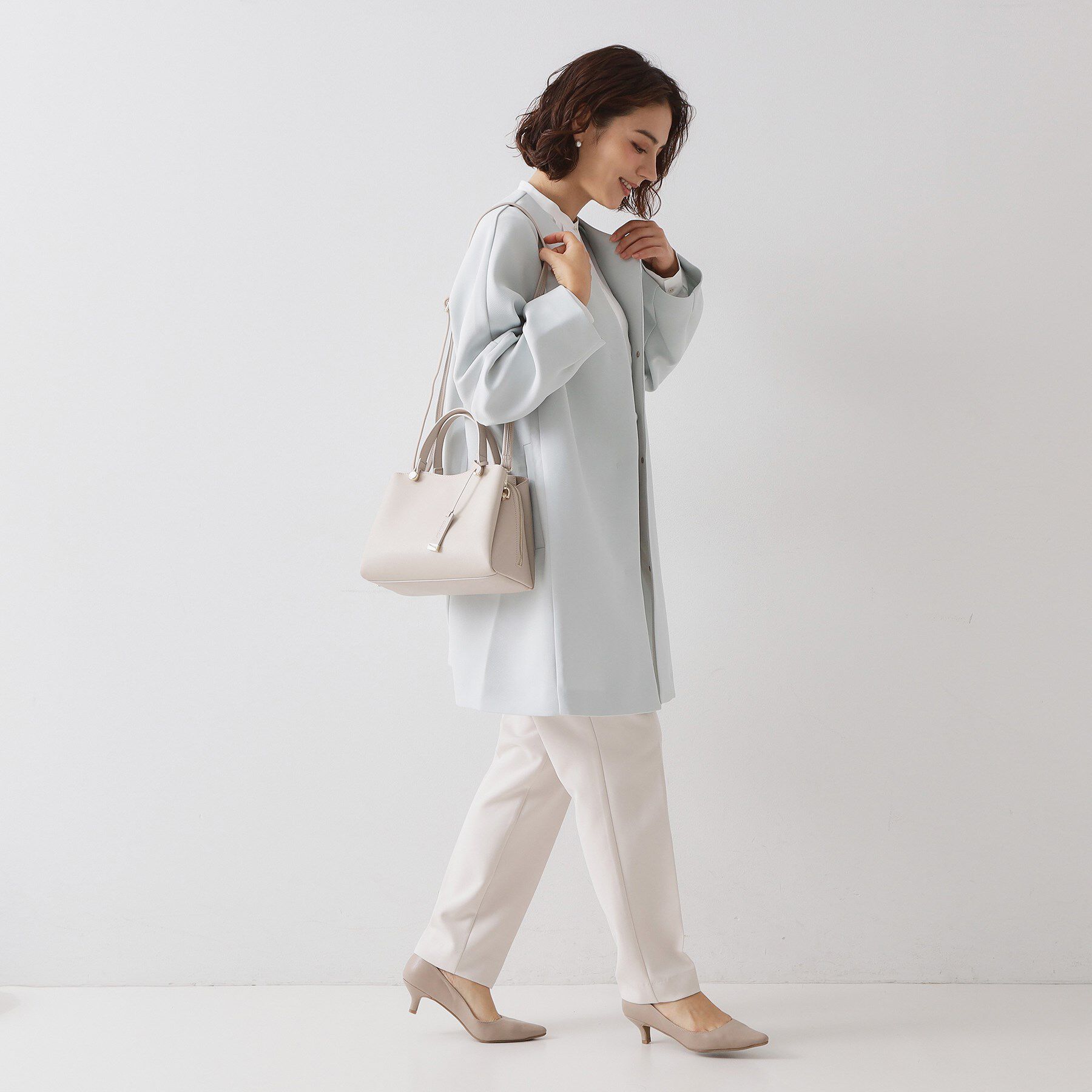 OPAQUE.CLIP「【2WAY】合皮ミドルサイズボストンバッグ」|ボストンバッグ|