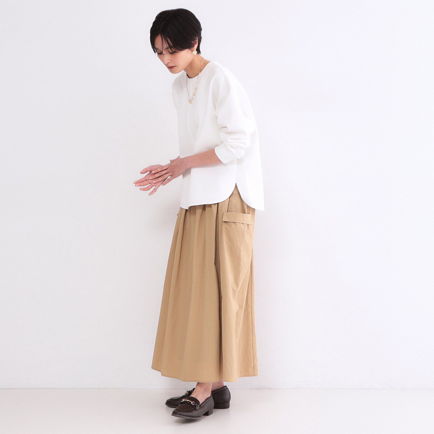 OPAQUE.CLIP「リラクシーボリュームスリーブトップス【洗濯機OK】」|Tシャツ・カットソー|