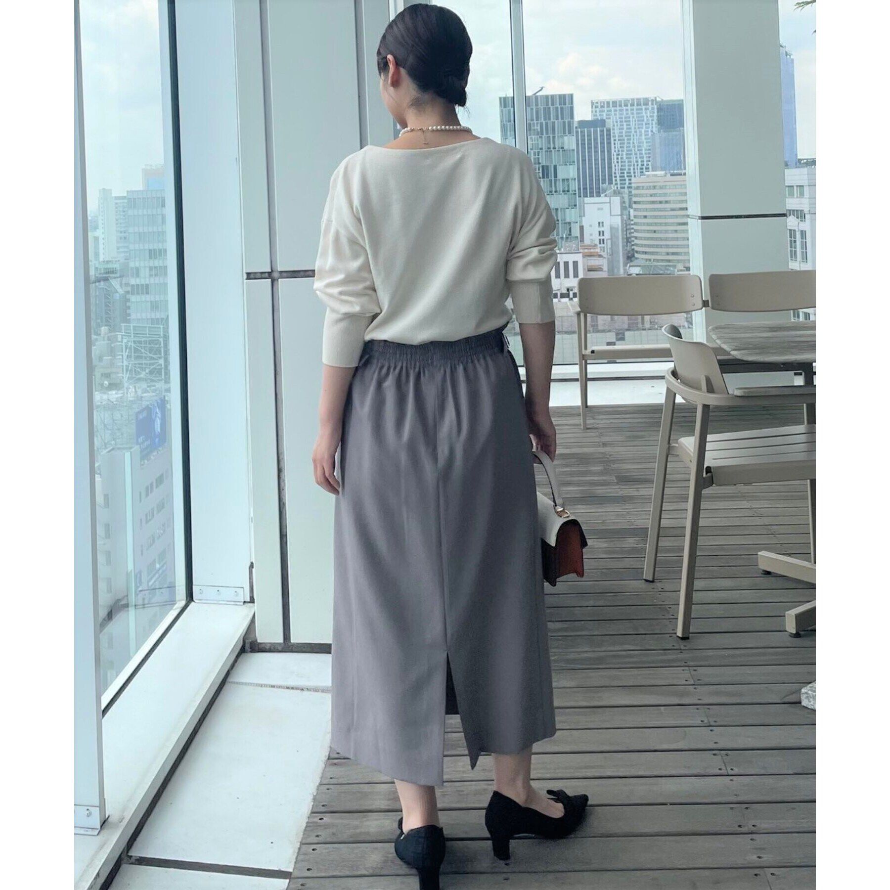 Couture broach「【縦ラインでほっそり見え】Iライン脇ベルトスカート」|スカート|