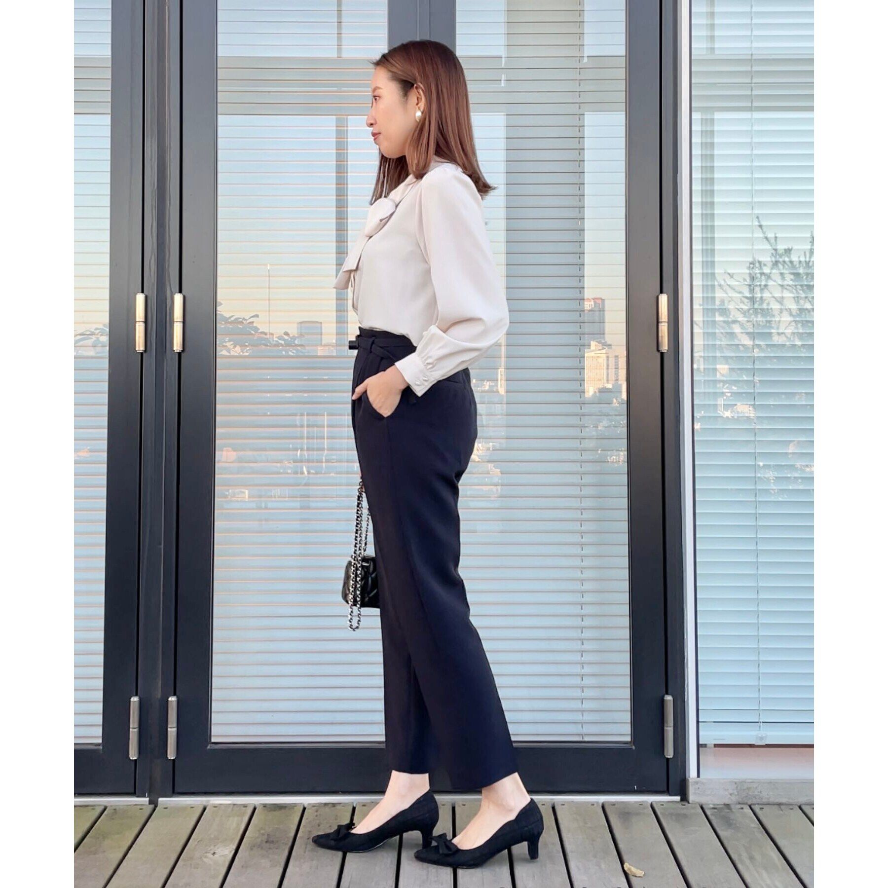 Couture broach「【セレモニーシーン/お仕事にも】ダブルクロステーパードパンツ」|その他|