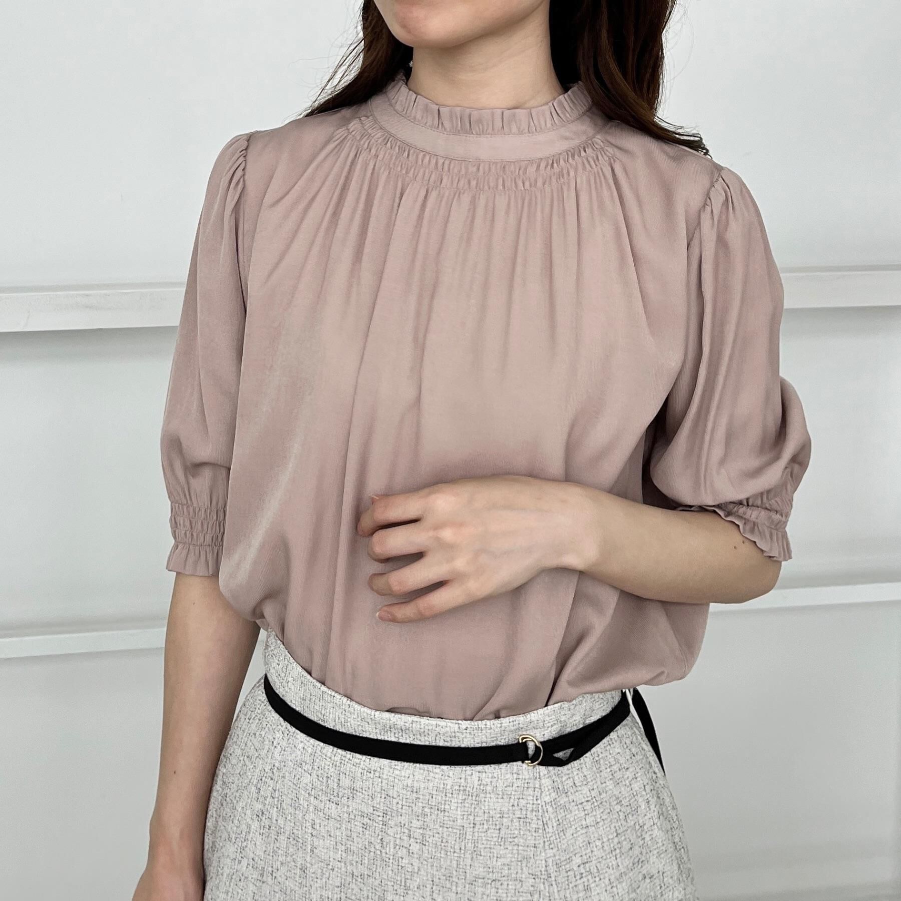 Couture broach「【SS～LLサイズ・二の腕カバー・通勤】RTピケシャーリングブラウス」|シャツ・ブラウス|