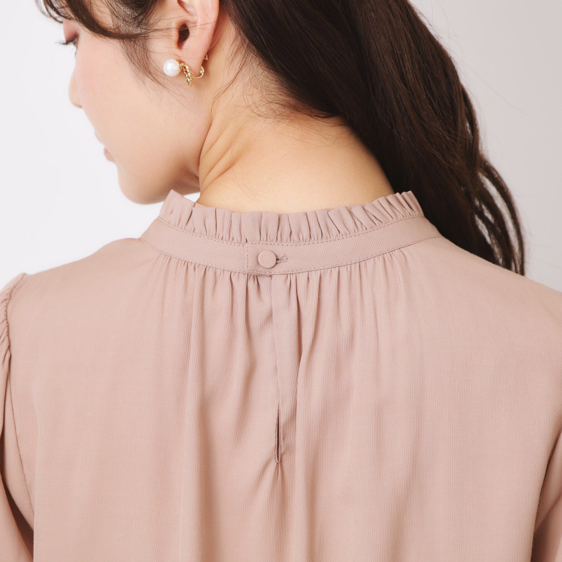 Couture broach「【SS～LLサイズ・二の腕カバー・通勤】RTピケシャーリングブラウス」|シャツ・ブラウス|