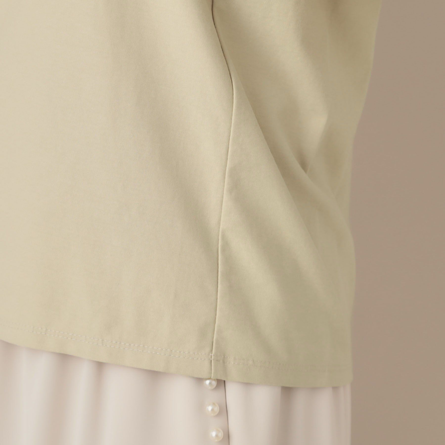 Couture broach「【接触冷感・5分袖】ケミカルレースフレアスリーブトップス」|Tシャツ・カットソー|