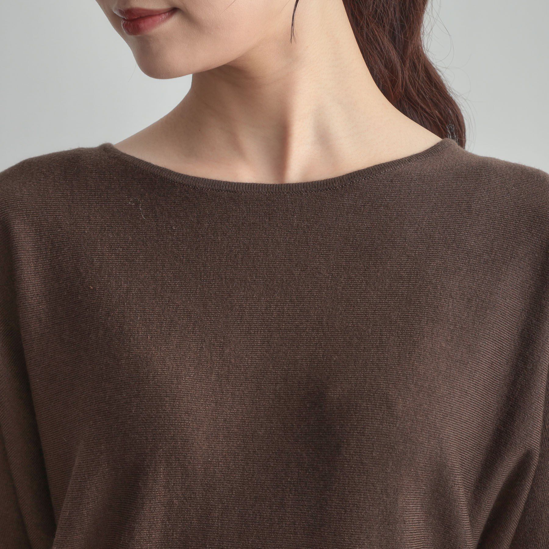 Couture broach「【大人上品・通勤・前後2WAY】バックパール調ドルマンニット」|ニット・セーター|