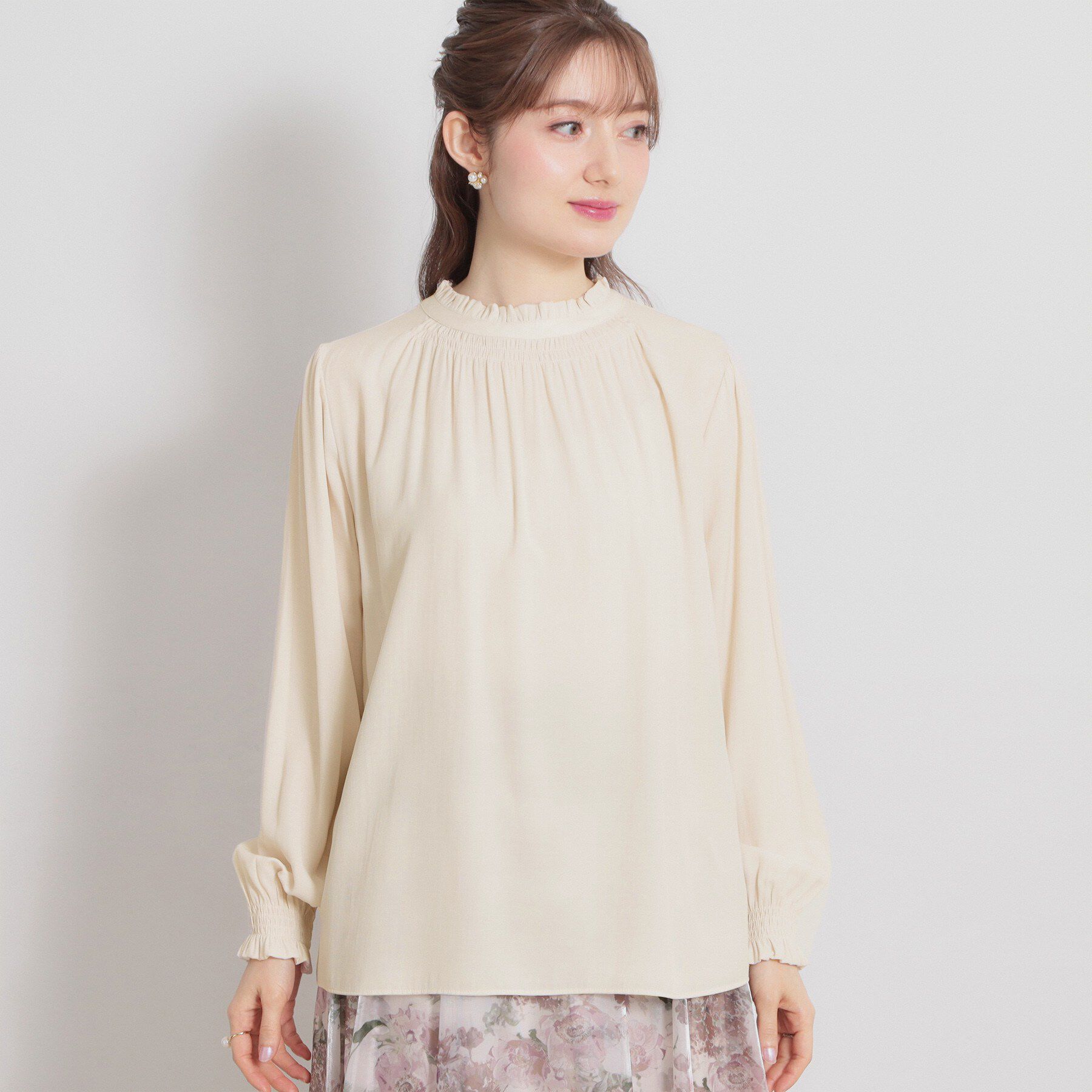 Couture broach「【前後2WAY・洗える】RTピケ リボン ブラウス」|シャツ・ブラウス|