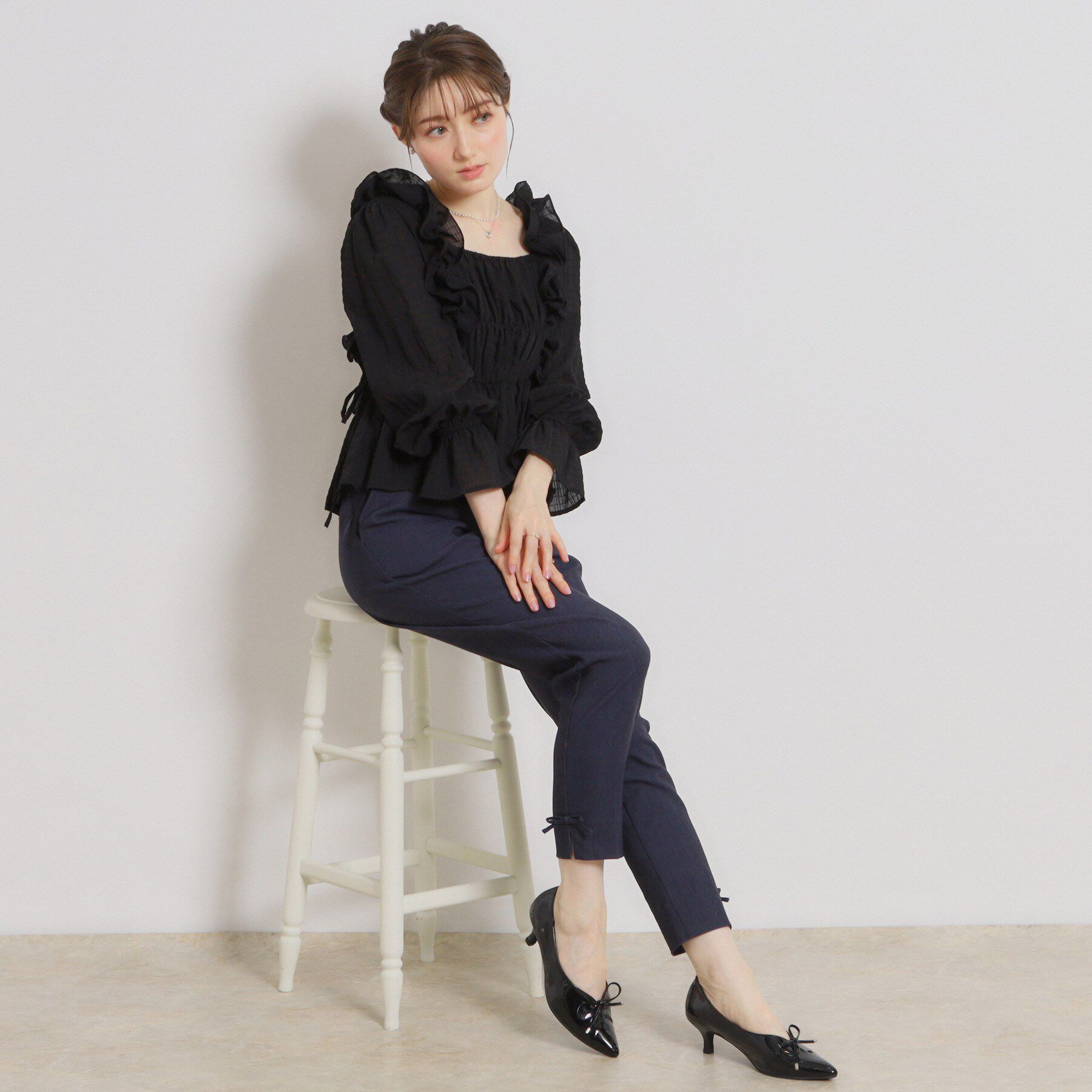 Couture broach「シアーシャーリングブラウス」|シャツ・ブラウス|