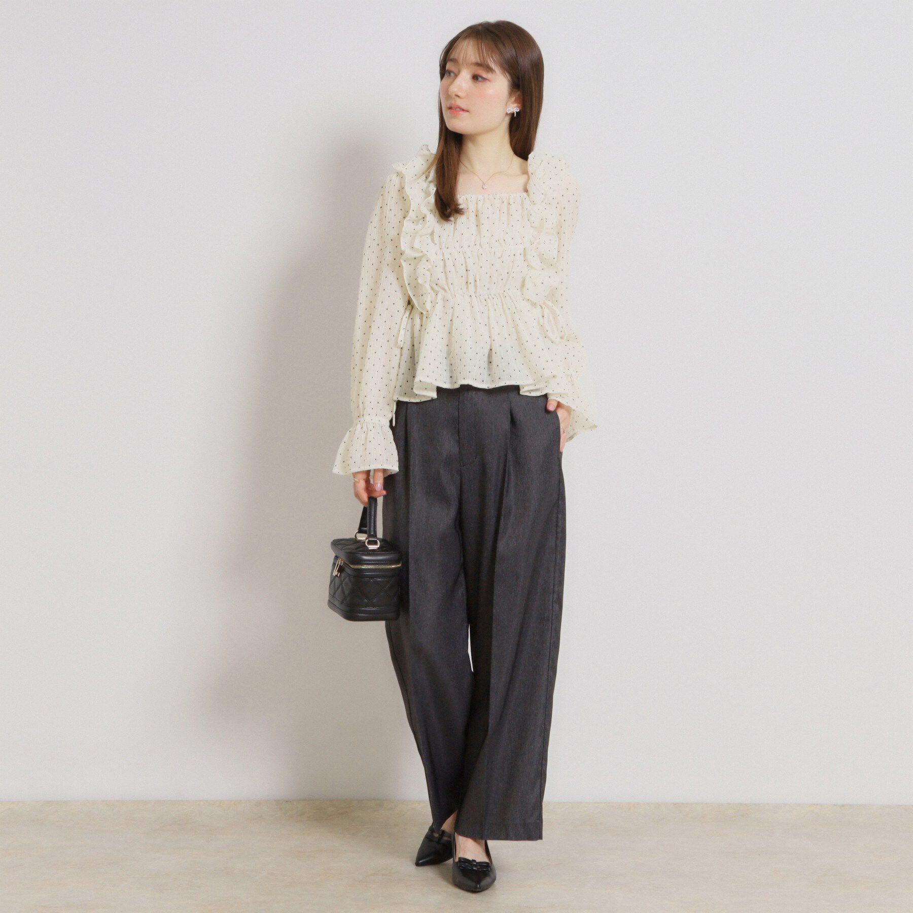 Couture broach「シアーシャーリングブラウス」|シャツ・ブラウス|