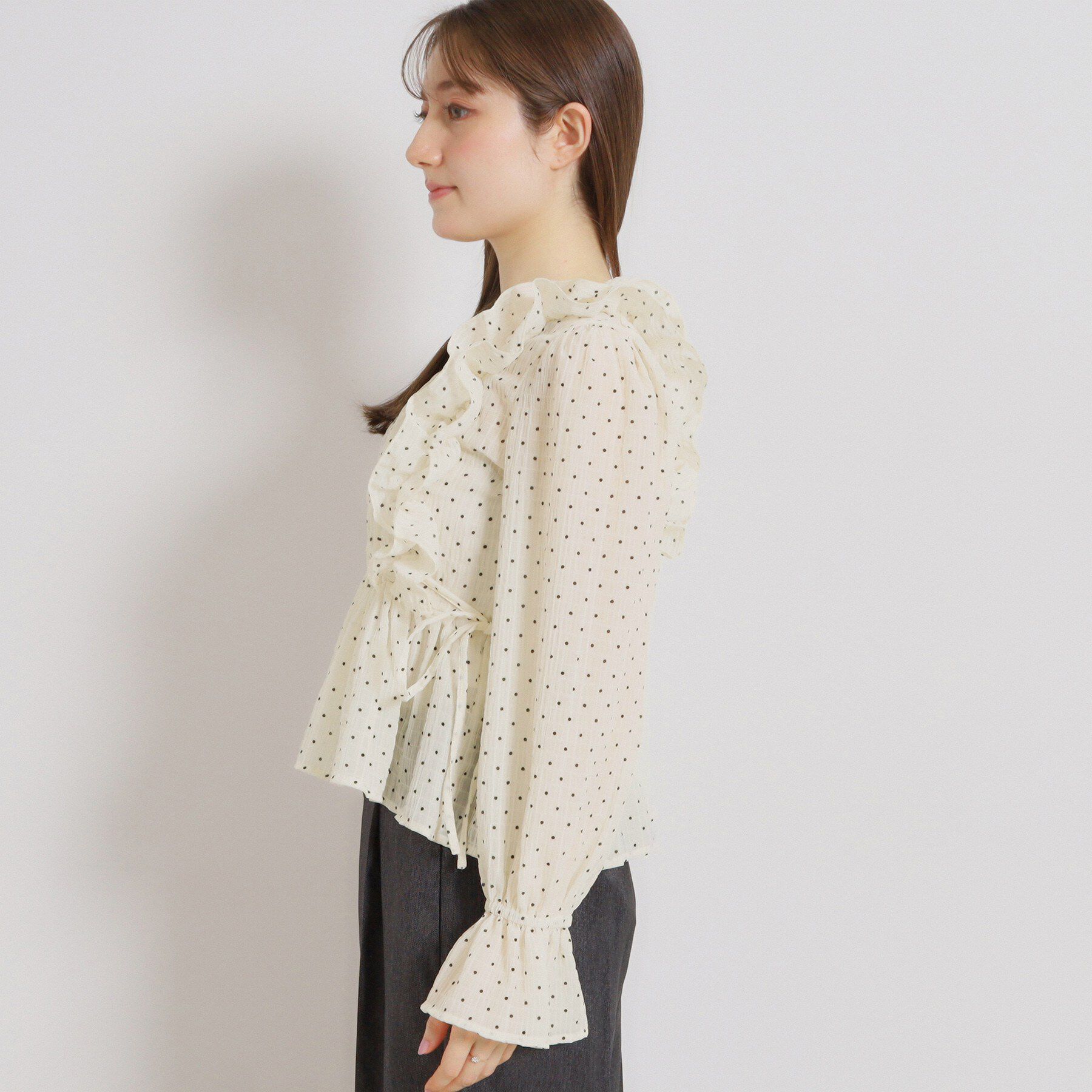 Couture broach「シアーシャーリングブラウス」|シャツ・ブラウス|