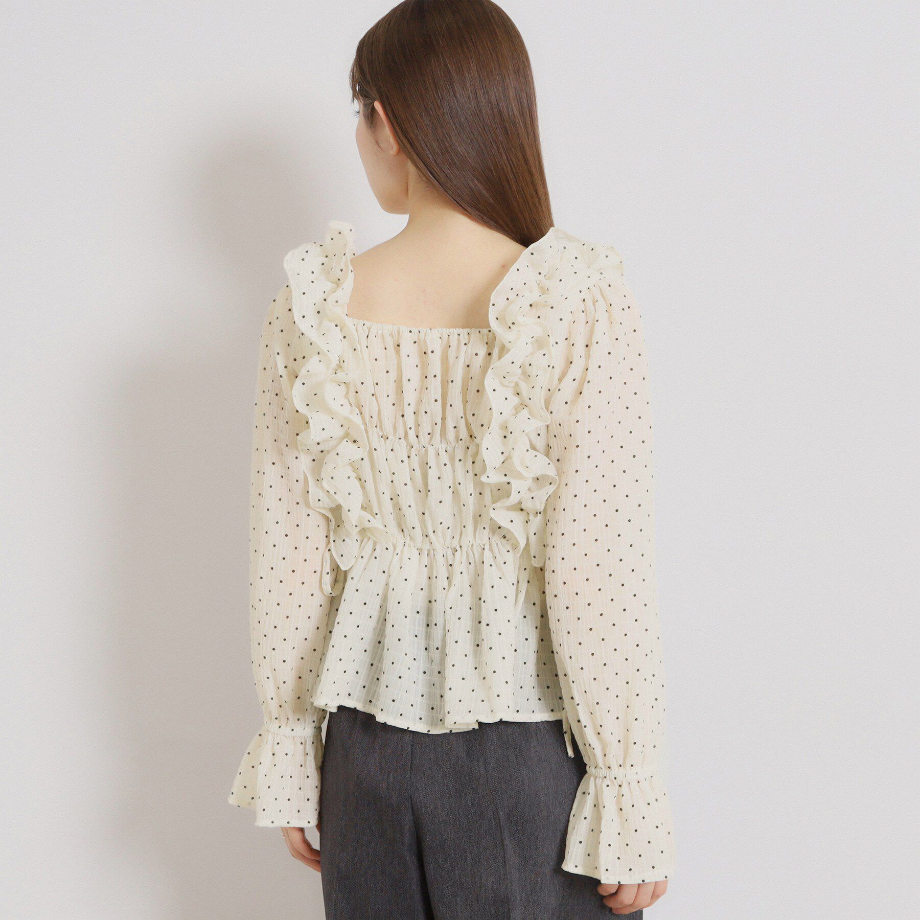 Couture broach「シアーシャーリングブラウス」|シャツ・ブラウス|