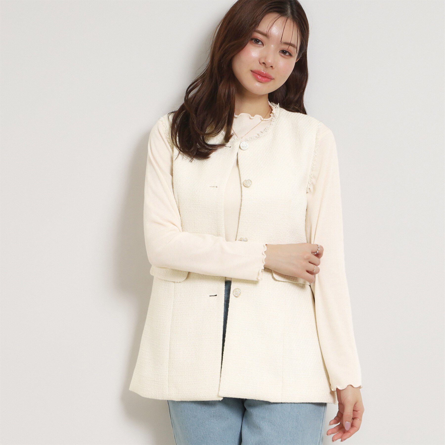 Couture broach「カルゼスラブツイードジレ」|ベスト・ジレ|