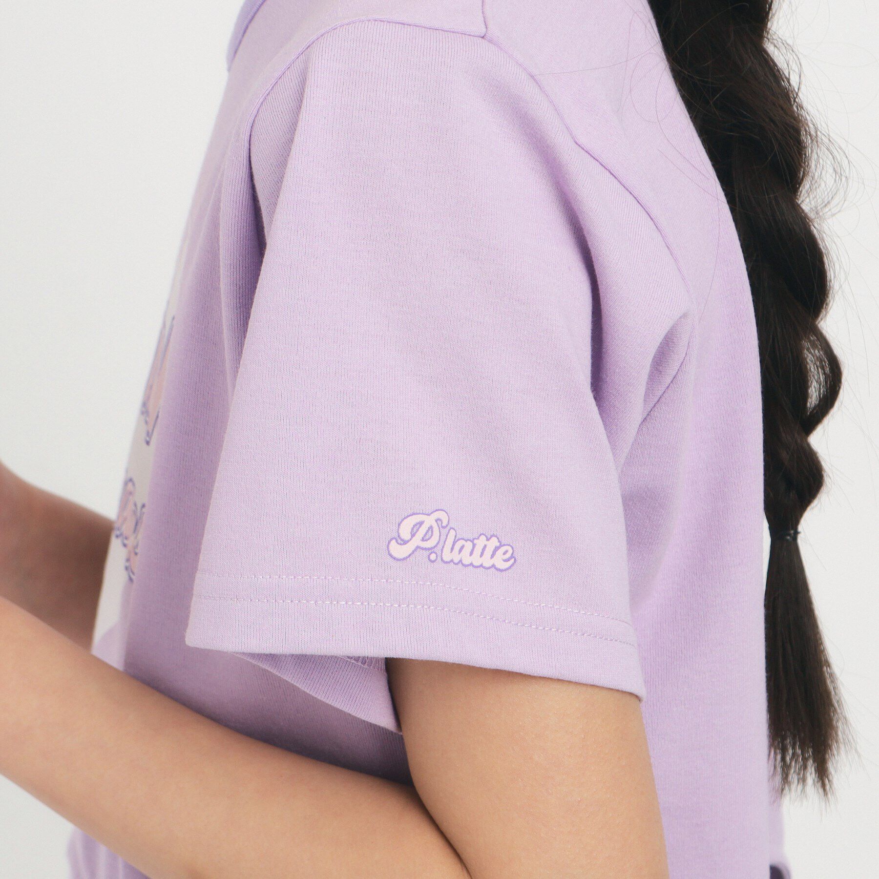 PINK-latte「【るーつくコラボ/ニコラ9月号掲載】ベルトデザインコンパクトTシャツ」|Tシャツ・カットソー|