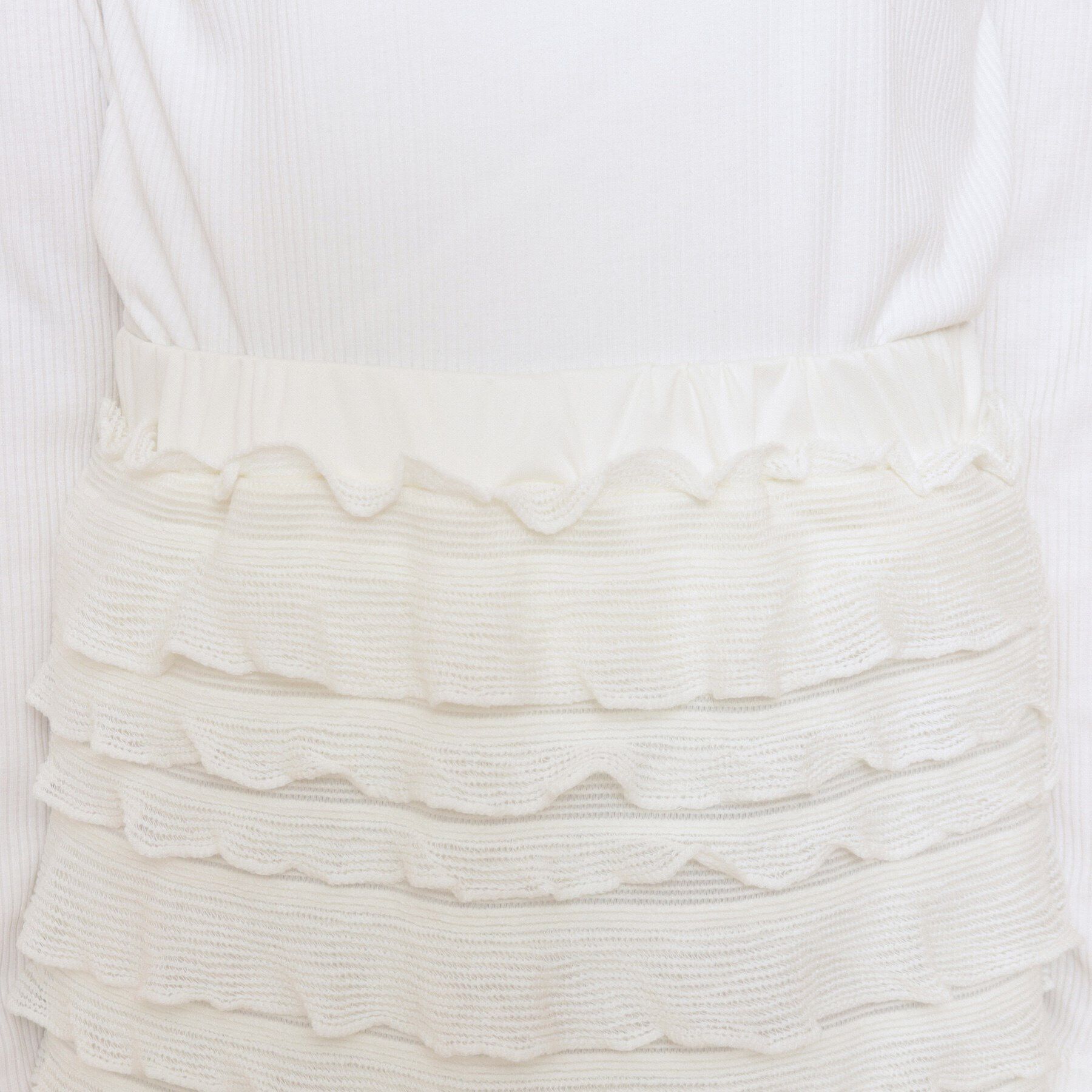 PINK-latte「【130cmあり／インナー付き】ティアードフリルミニスカート」|スカート|