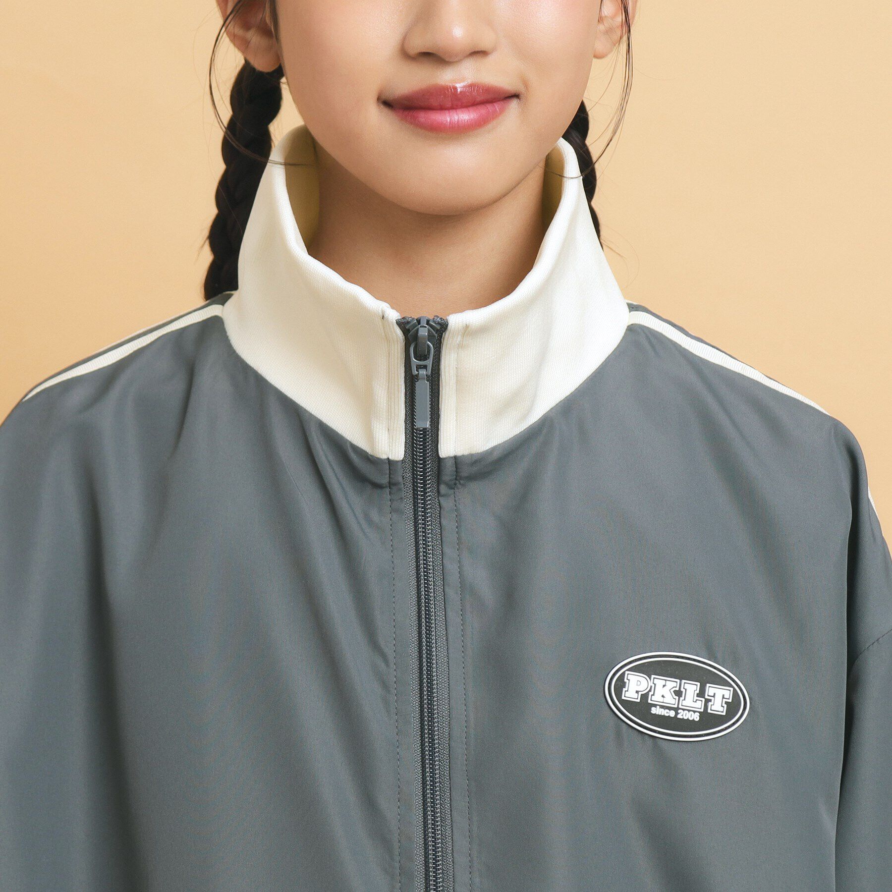 PINK-latte「【130cmあり】ダブルライン袖　トラックジャケット」|ブルゾン・スタジャン|