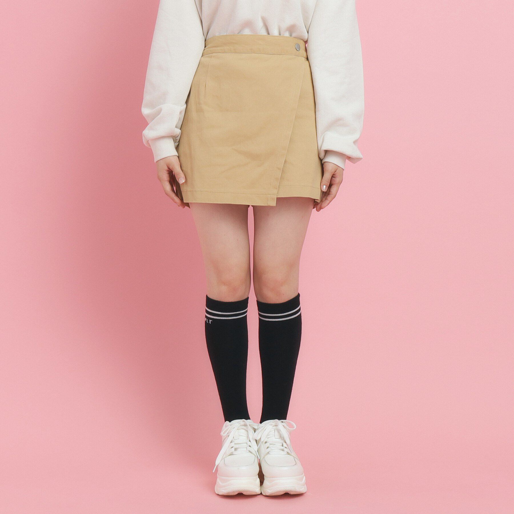 PINK-latte「【着回し力◎】ラップショートパンツ」|キュロット|