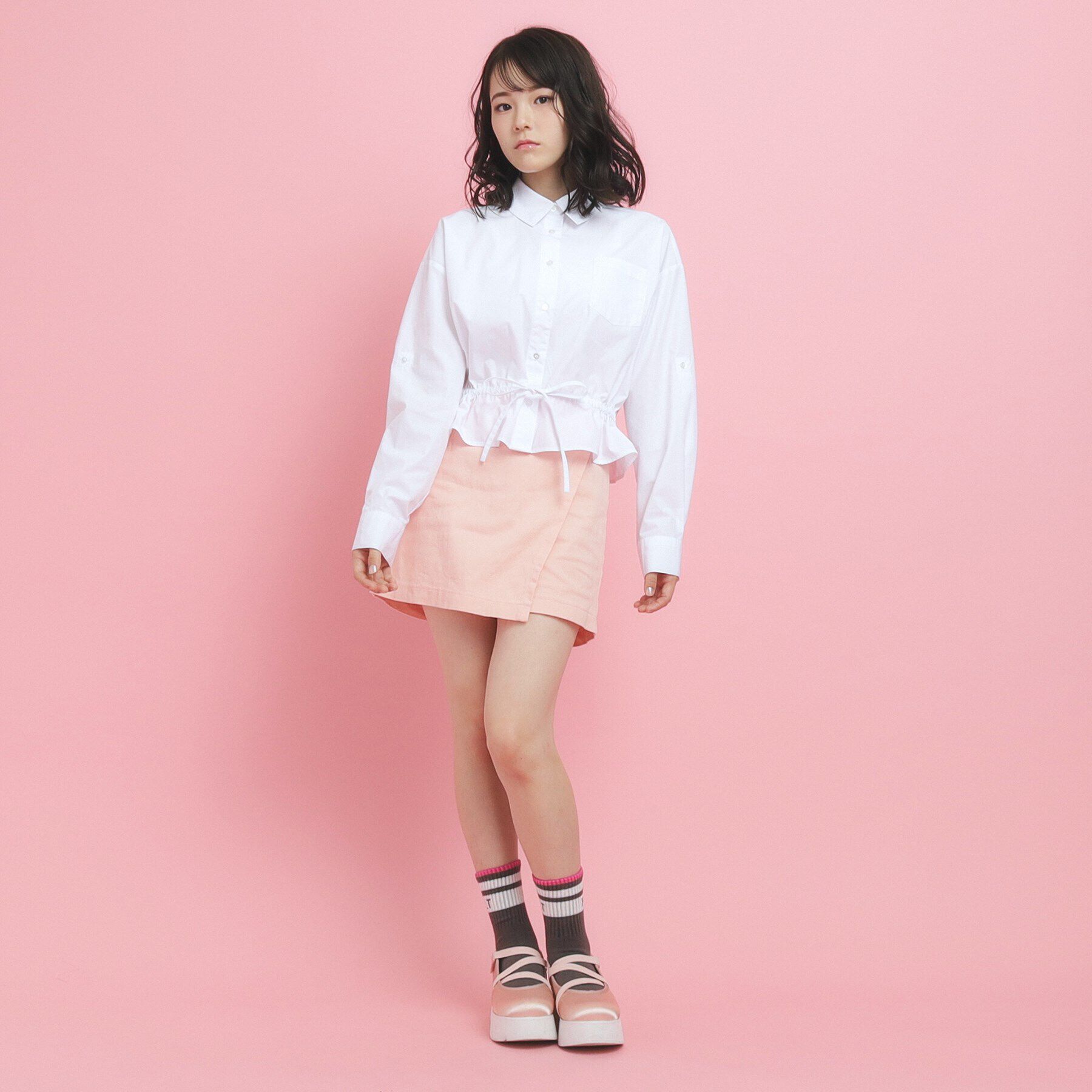 PINK-latte「【着回し力◎】ラップショートパンツ」|キュロット|