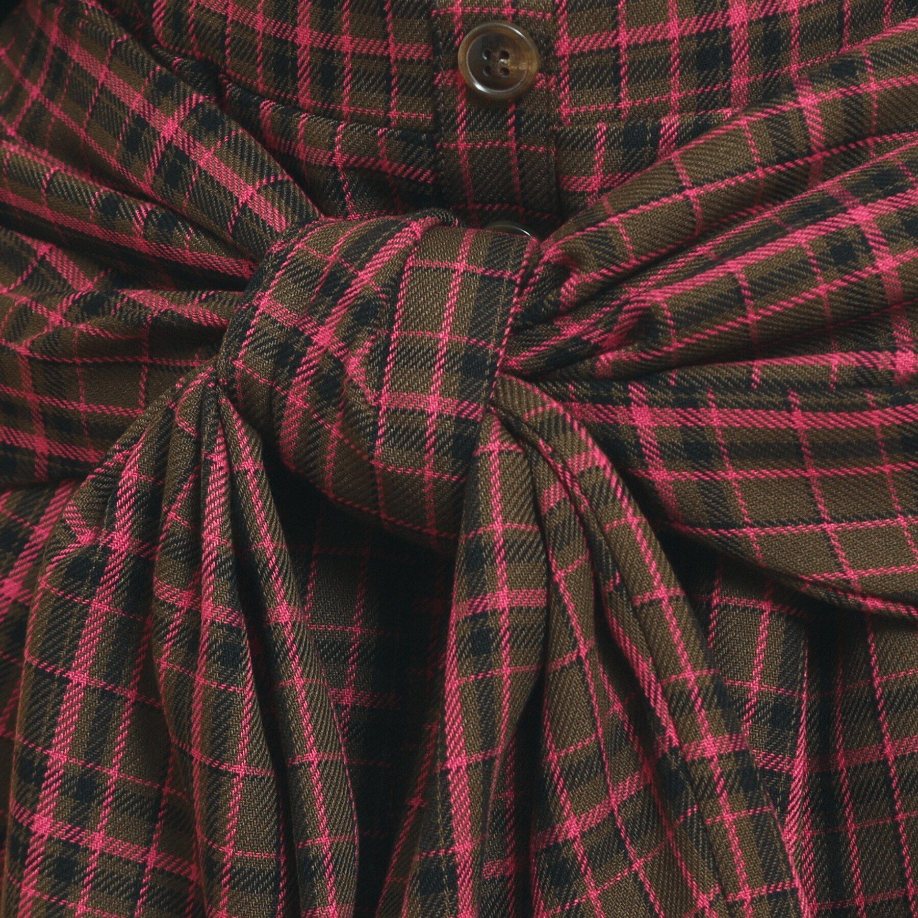 PINK-latte「【インナー付き】腰巻きネルシャツ風スカート」|スカート|