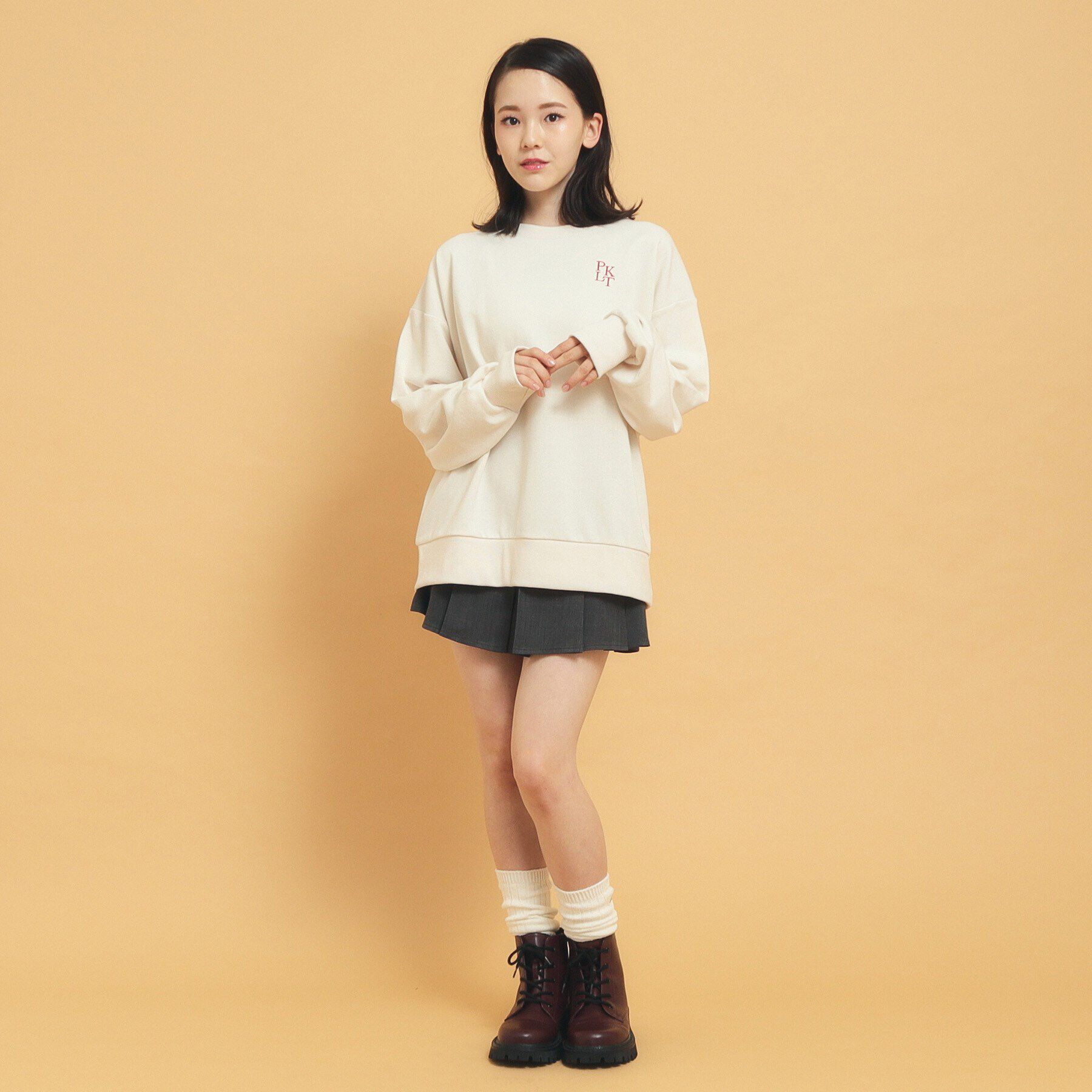 PINK-latte「秋冬マストアイテム クマ裏毛スウェット」|Tシャツ・カットソー|