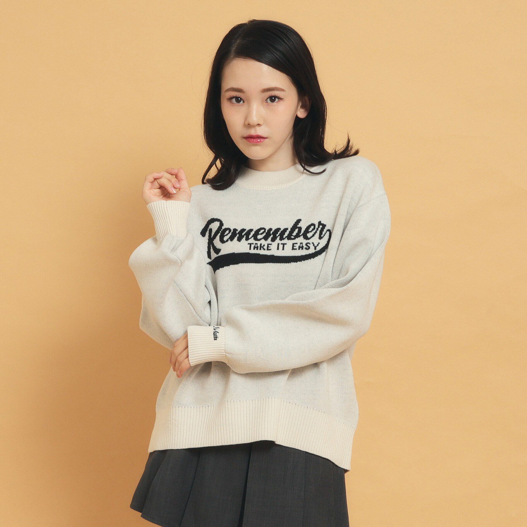 PINK-latte「【秋冬の主役級】ジャカードロゴニット」|ニット・セーター|