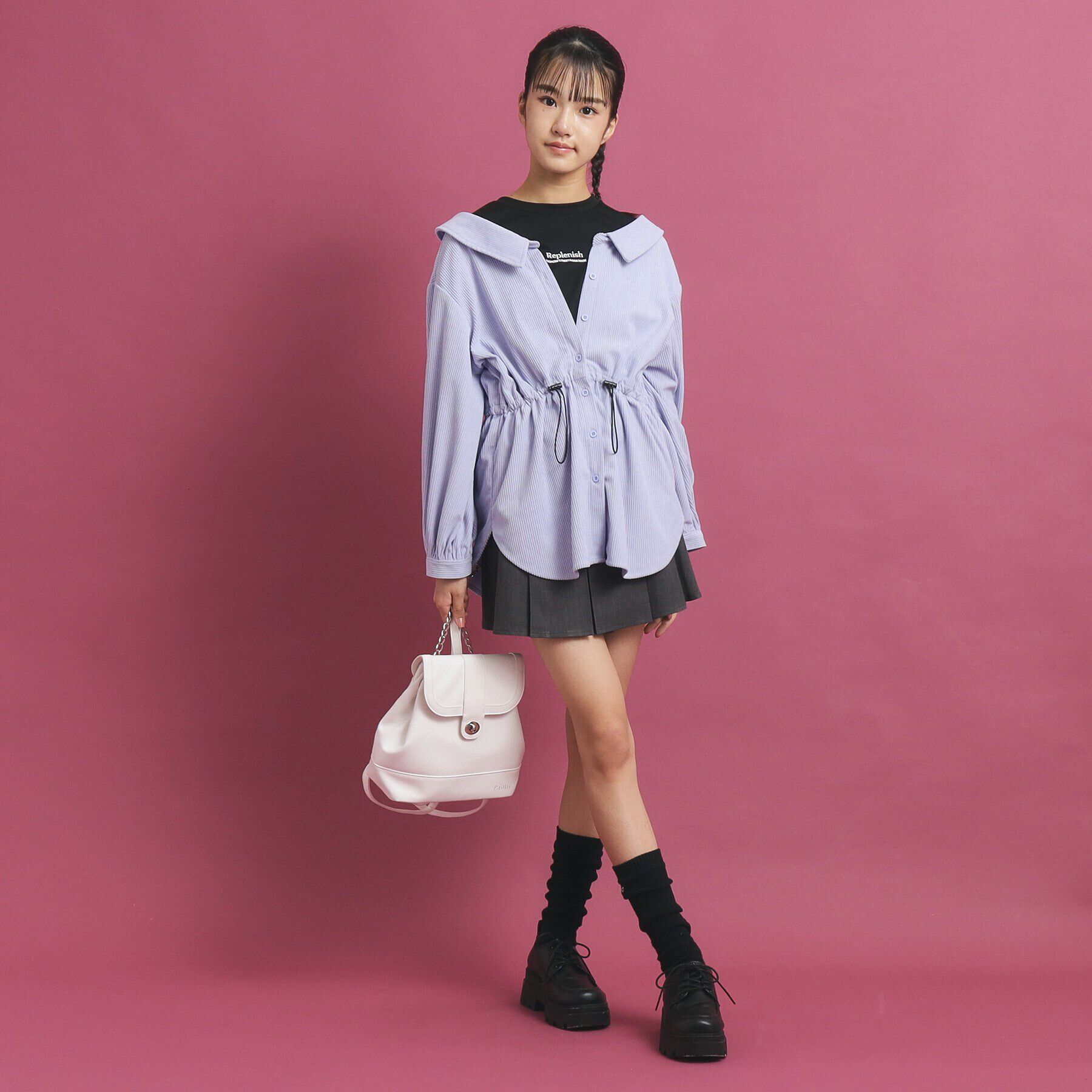 PINK-latte「フラップチェーンリュック」|リュック|