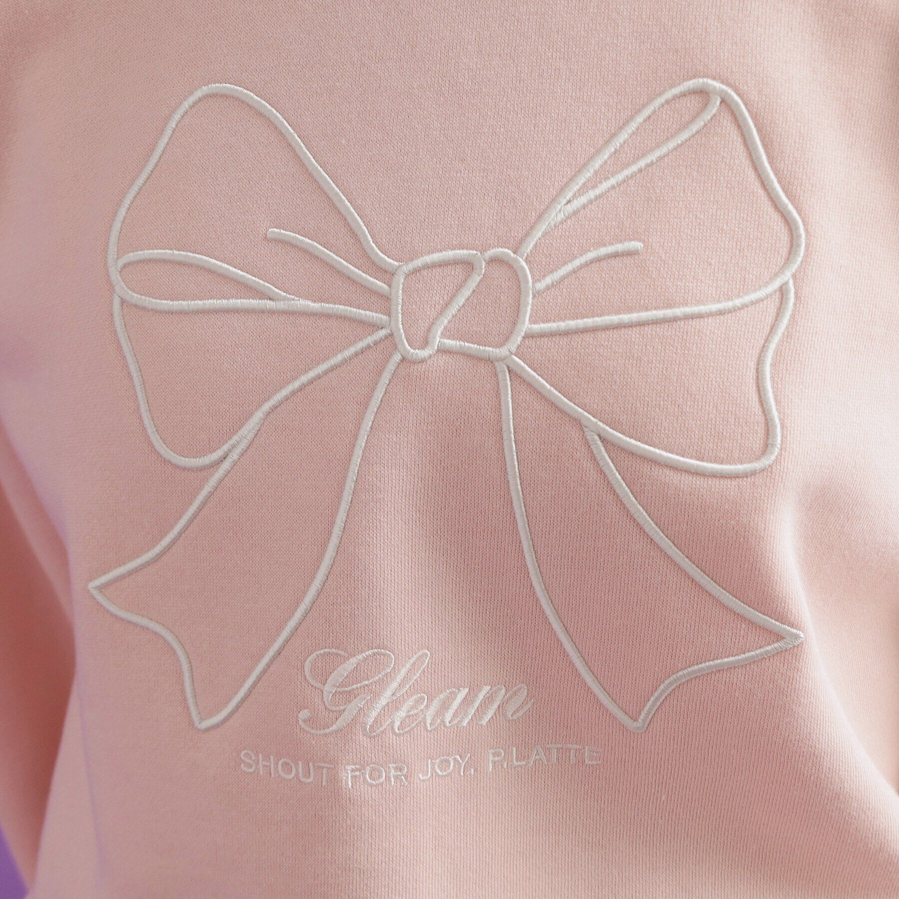 PINK-latte「リボン立体刺繍裏起毛プルオーバー」|その他|