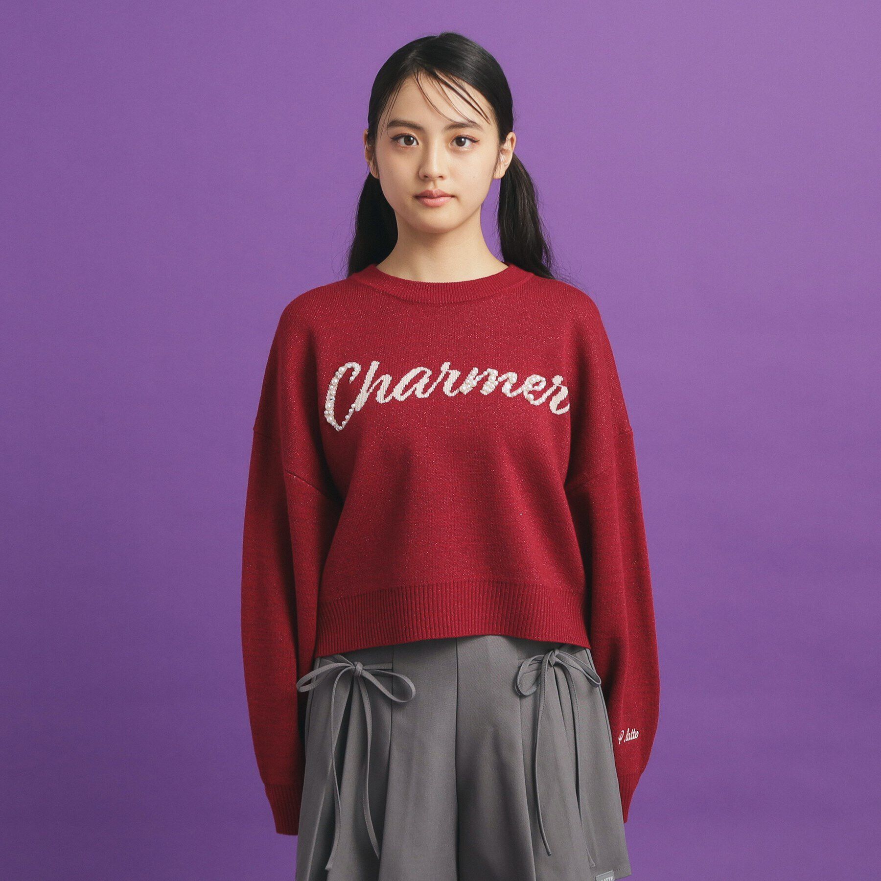 PINK-latte「ラメジャカードニット」|ニット・セーター|