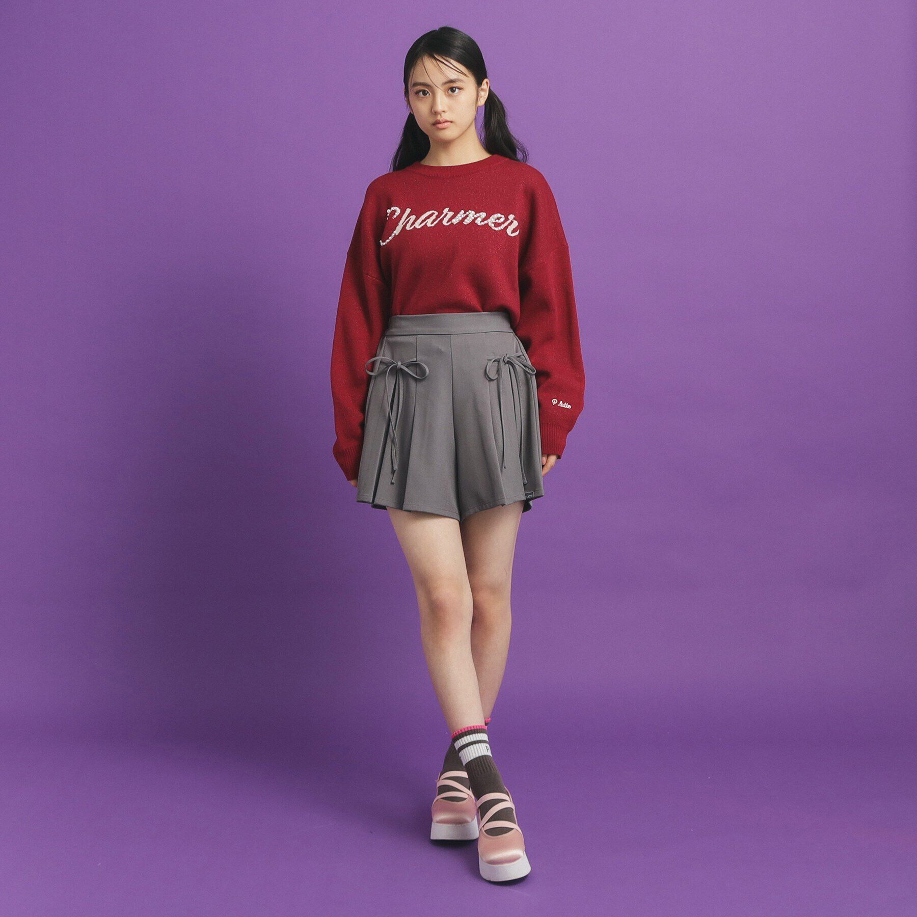 PINK-latte「ラメジャカードニット」|ニット・セーター|